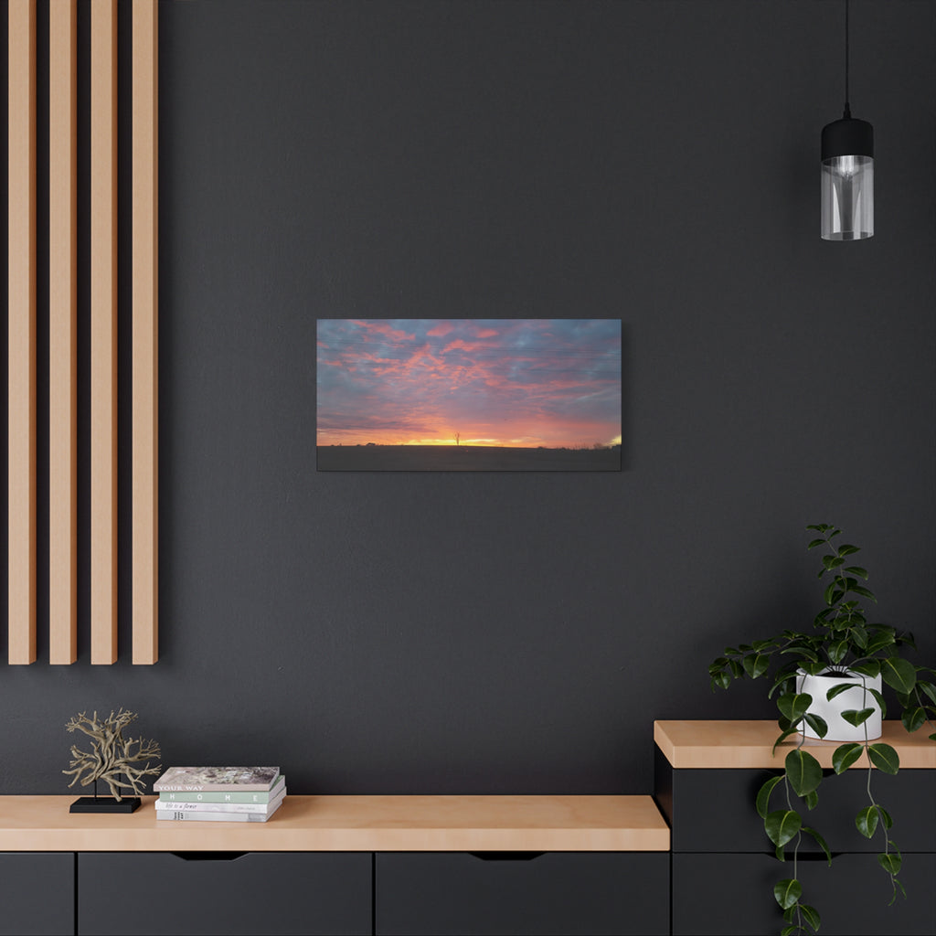 Pink and Orange Sunset Canvas