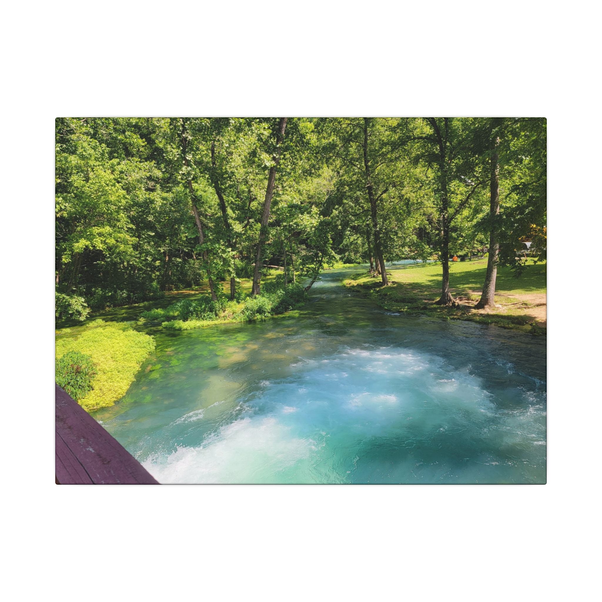Spring River Landscape Matte Canvas