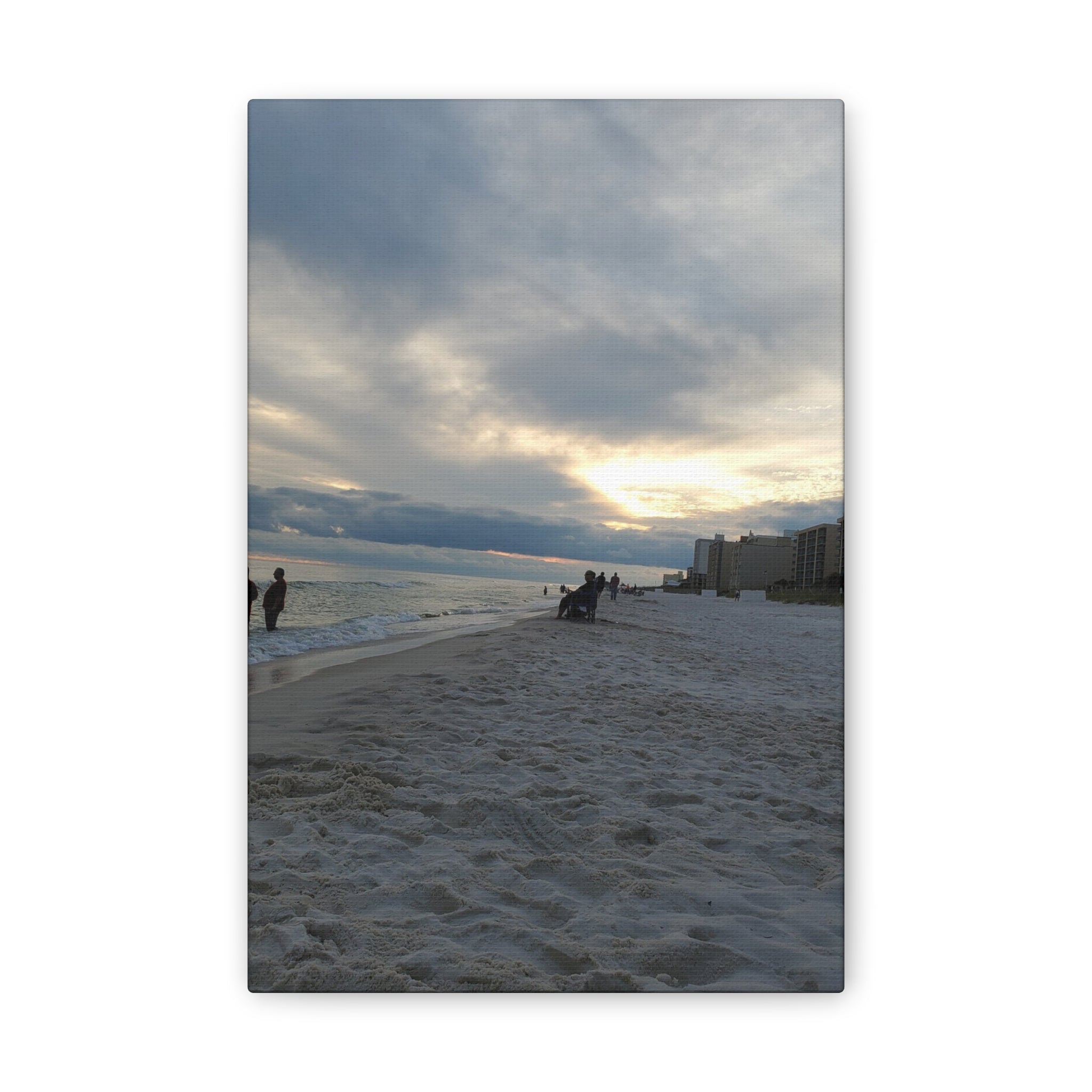 Sunset Beach Scene Canvas