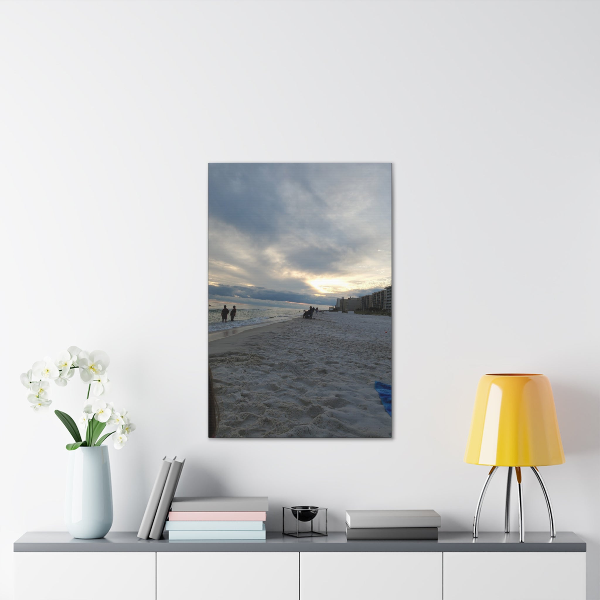 Sunset Beach Scene Canvas