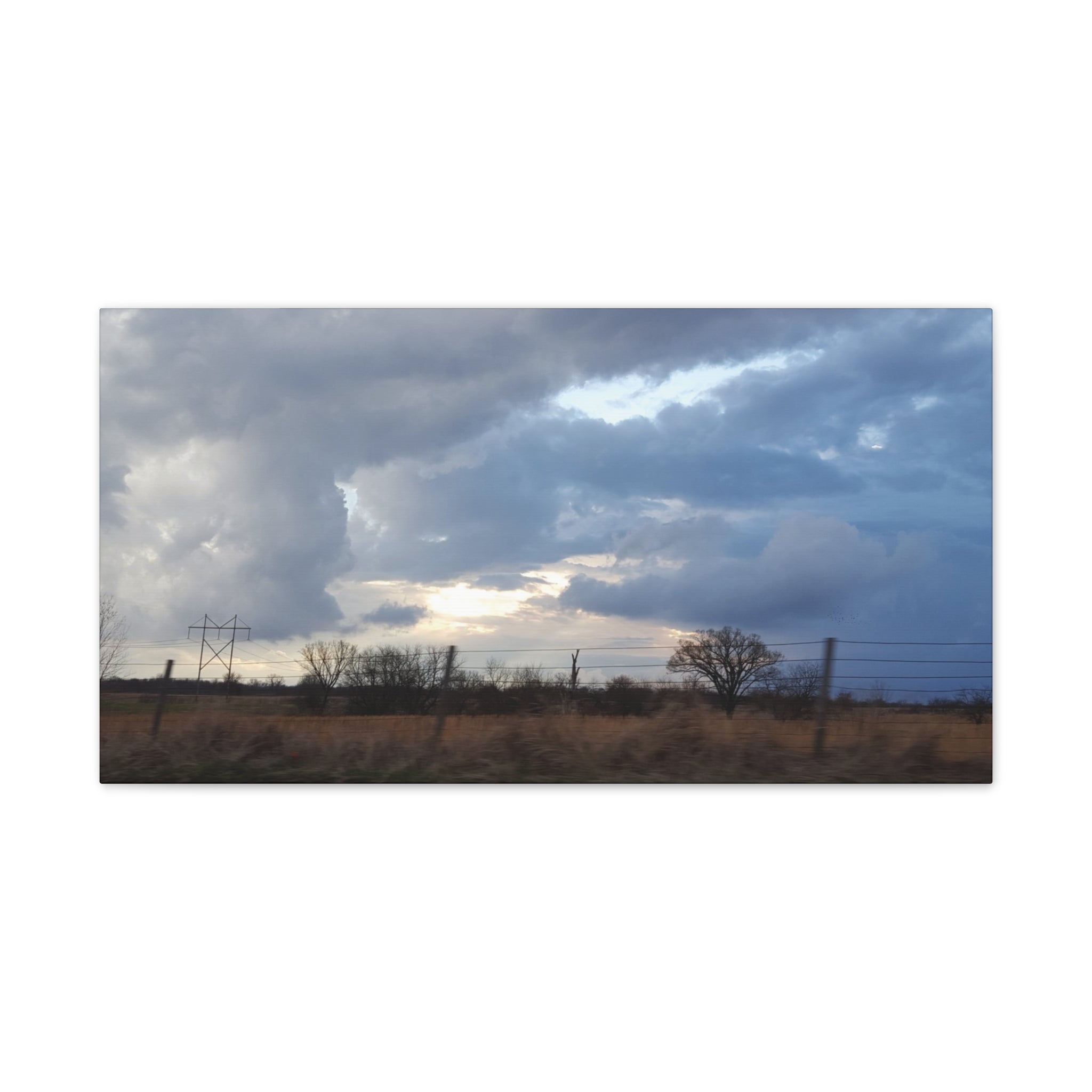 Stormy Sky Landscape Canvas / Farm / Midwest