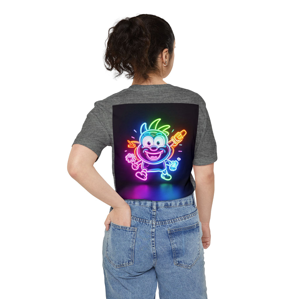 Neon Alien Character Pocket Tee | T-Shirt