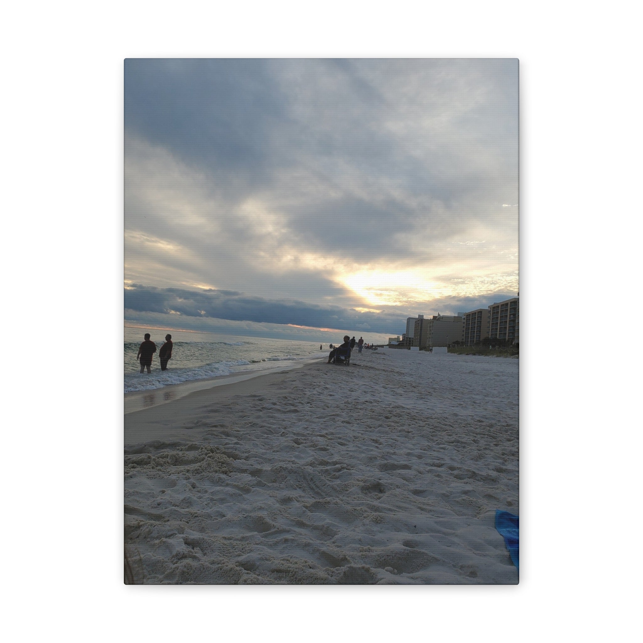 Sunset Beach Scene Canvas