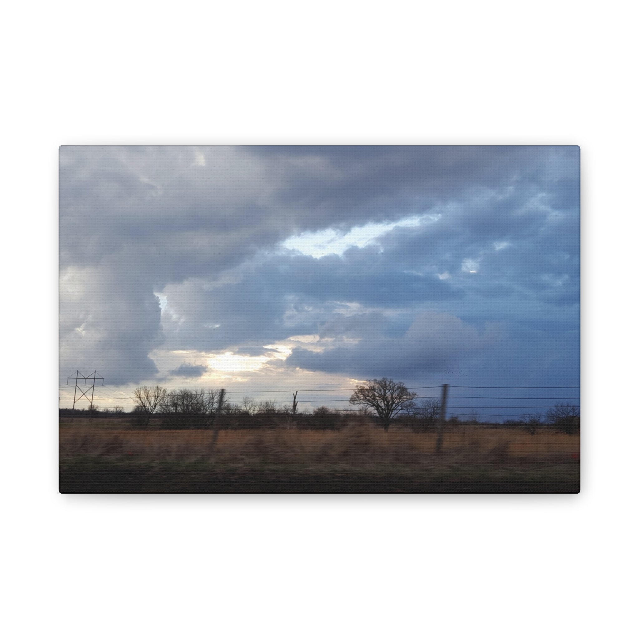 Stormy Sky Landscape Canvas / Farm / Midwest