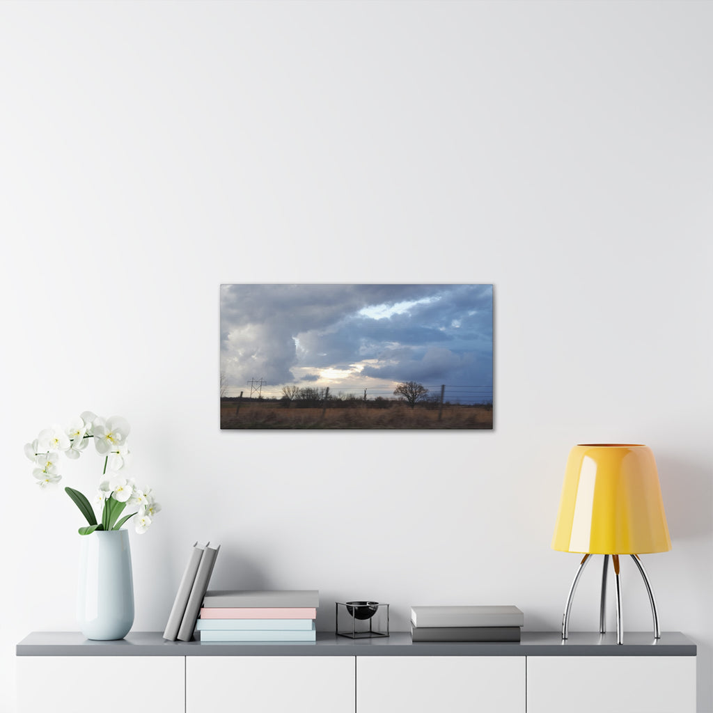 Stormy Sky Landscape Canvas / Farm / Midwest