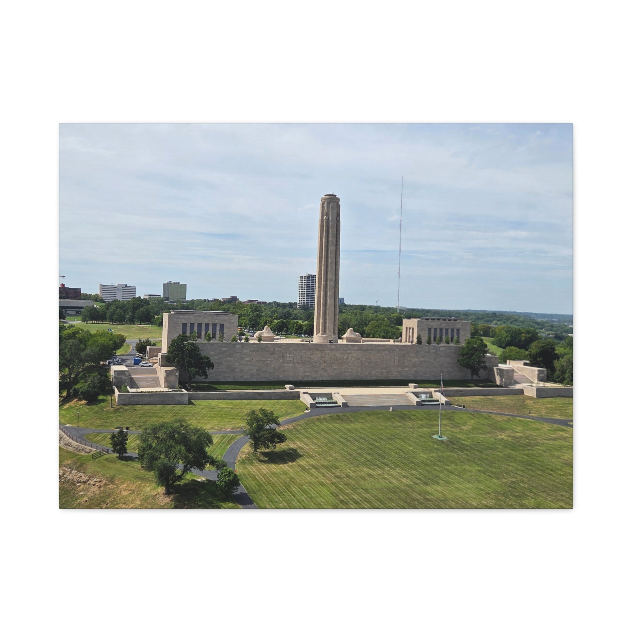 Liberty Memorial Aerial View Kansas City Canvas