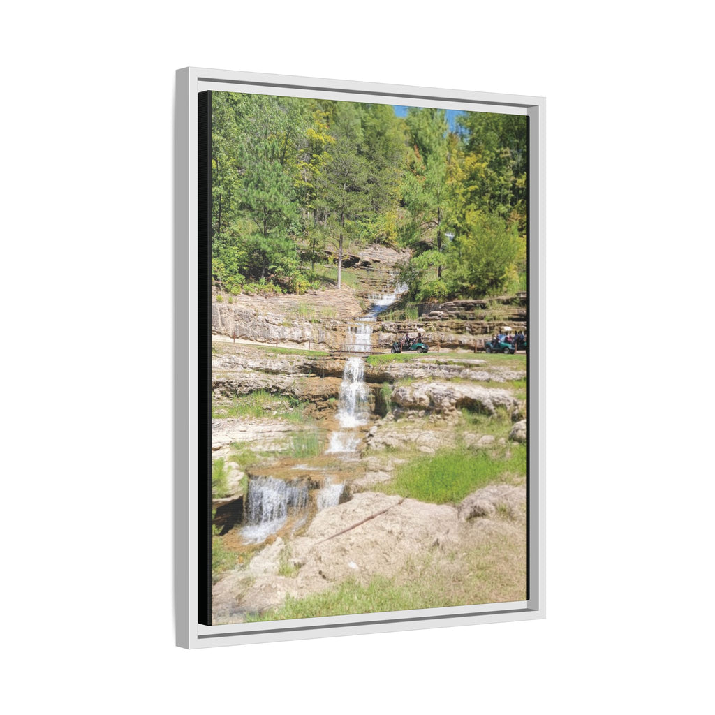 Waterfall Landscape Ozark Missouri Matte Canvas Framed Print