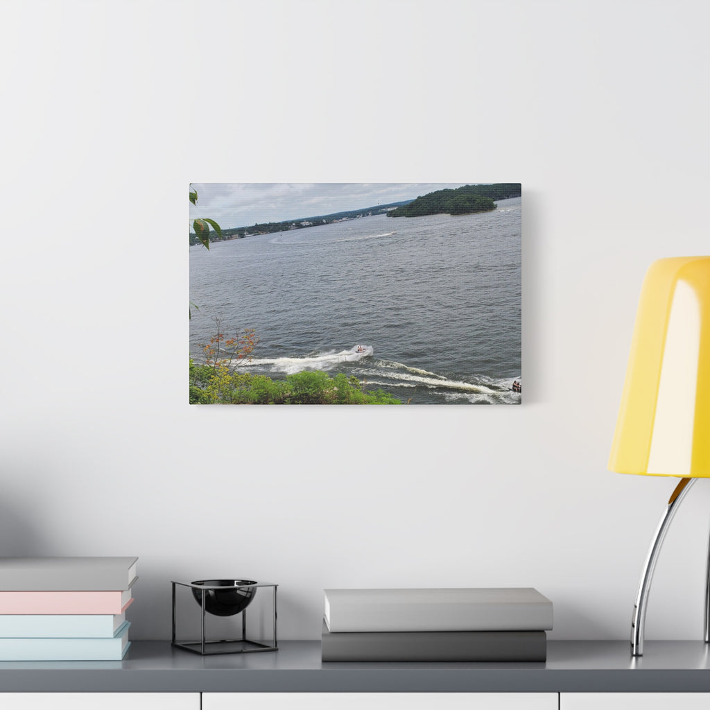 Lake View Speedboat Canvas