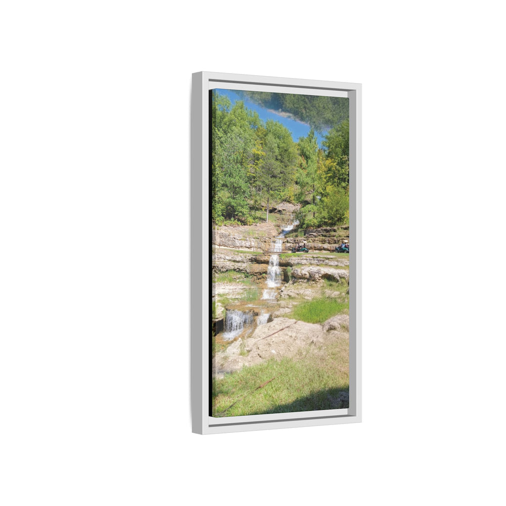 Waterfall Landscape Ozark Missouri Matte Canvas Framed Print