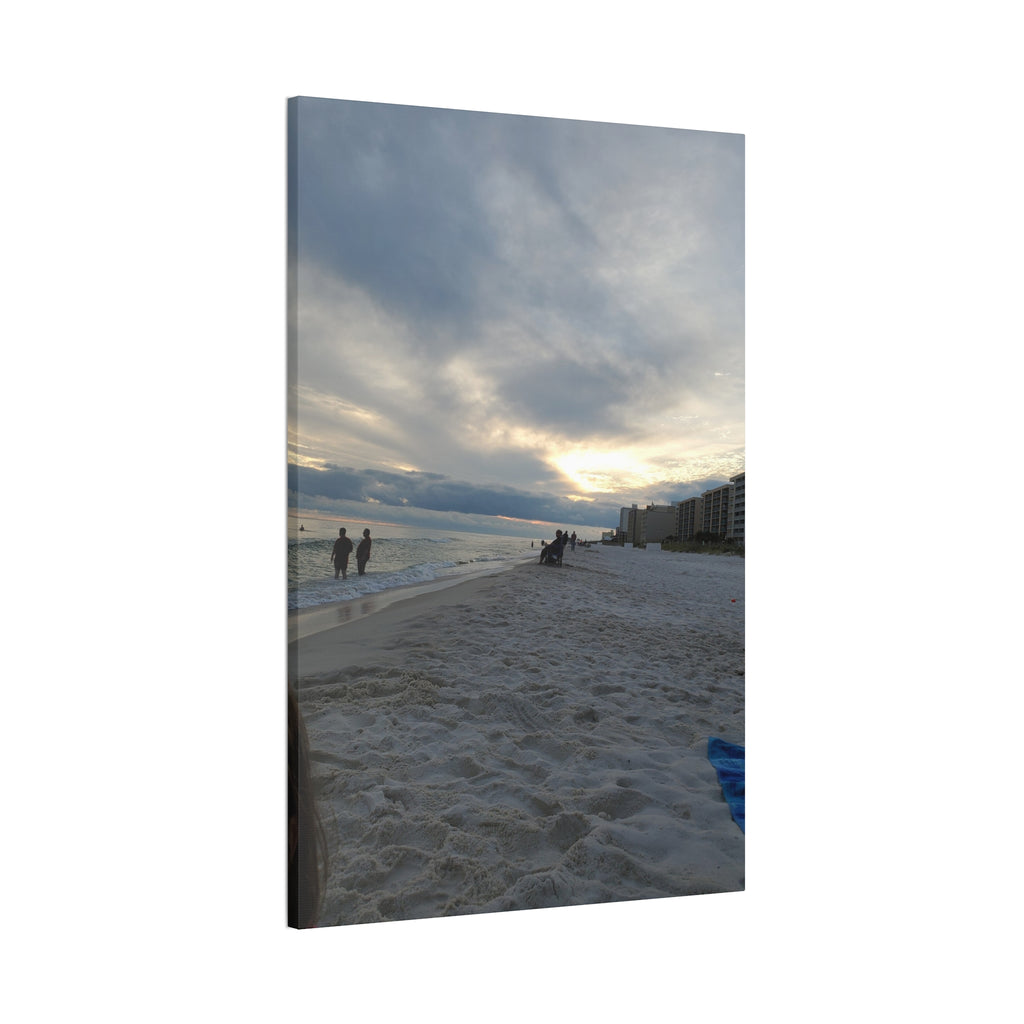 Sunset Beach Scene Canvas