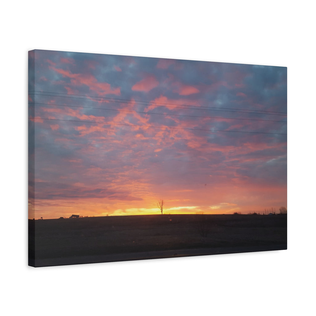Pink and Orange Sunset Canvas