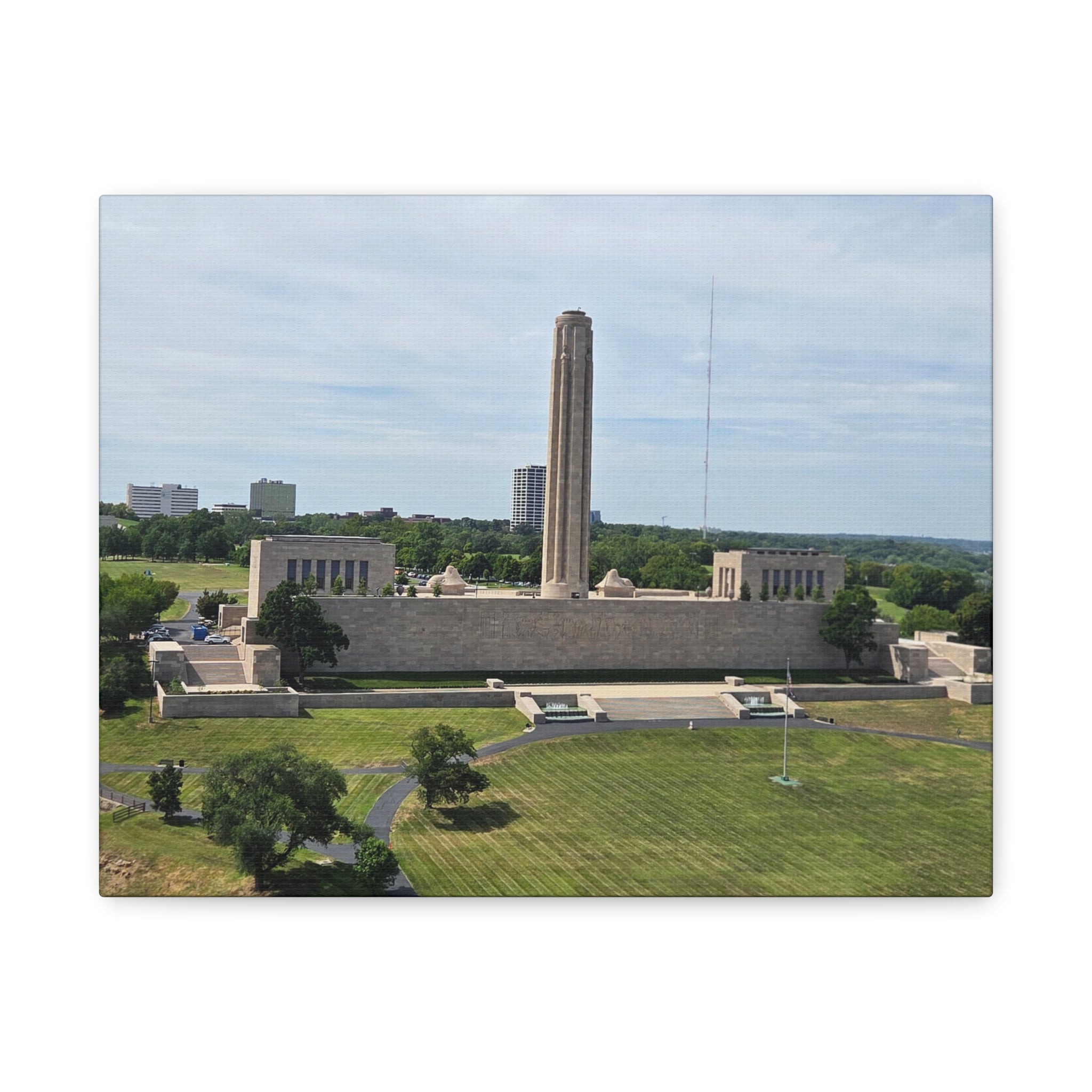 Liberty Memorial Aerial View Kansas City Canvas