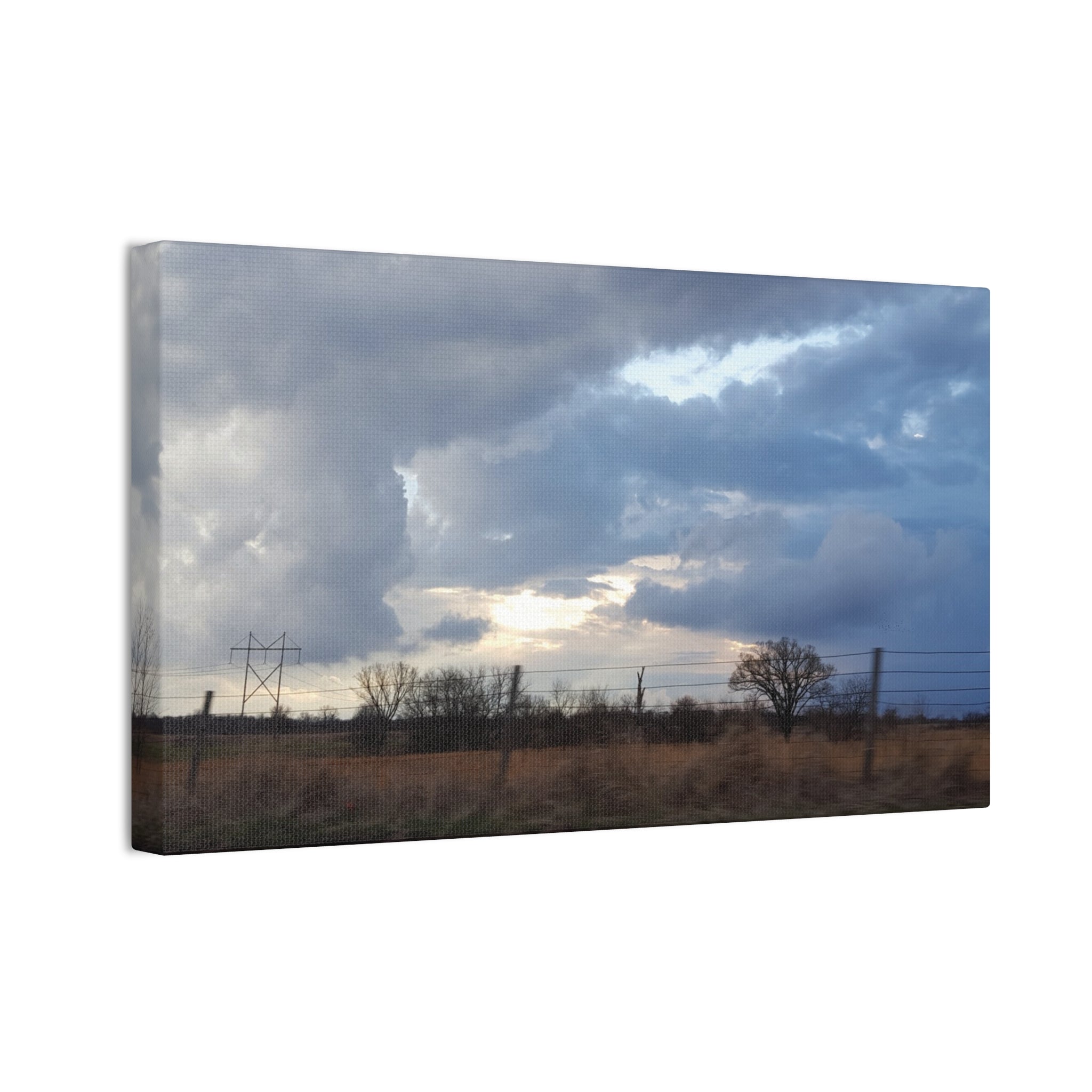 Stormy Sky Landscape Canvas / Farm / Midwest