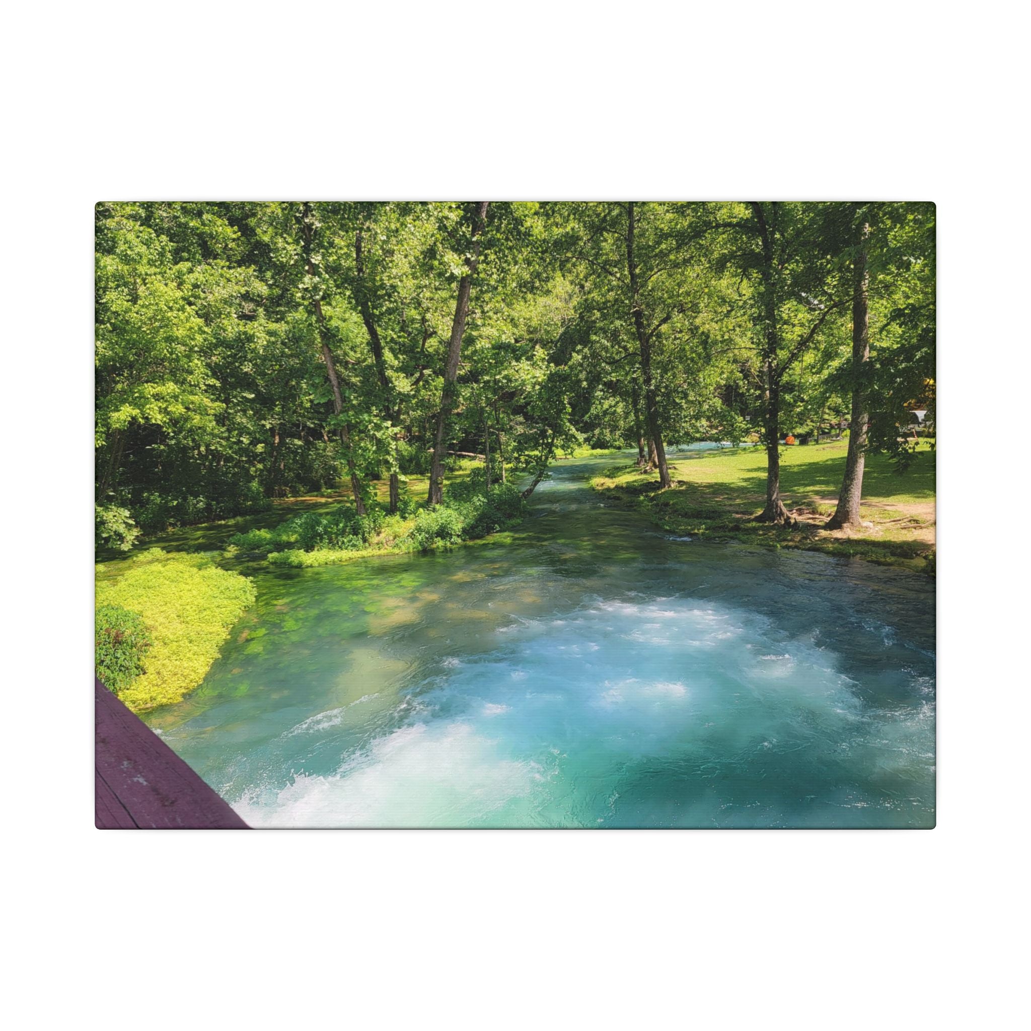 Spring River Landscape Matte Canvas