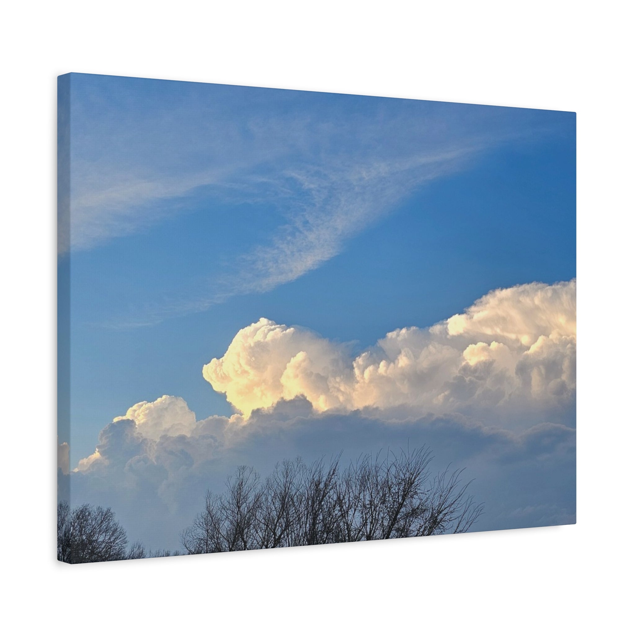 Sunlit Cumulus Clouds Matte Canvas