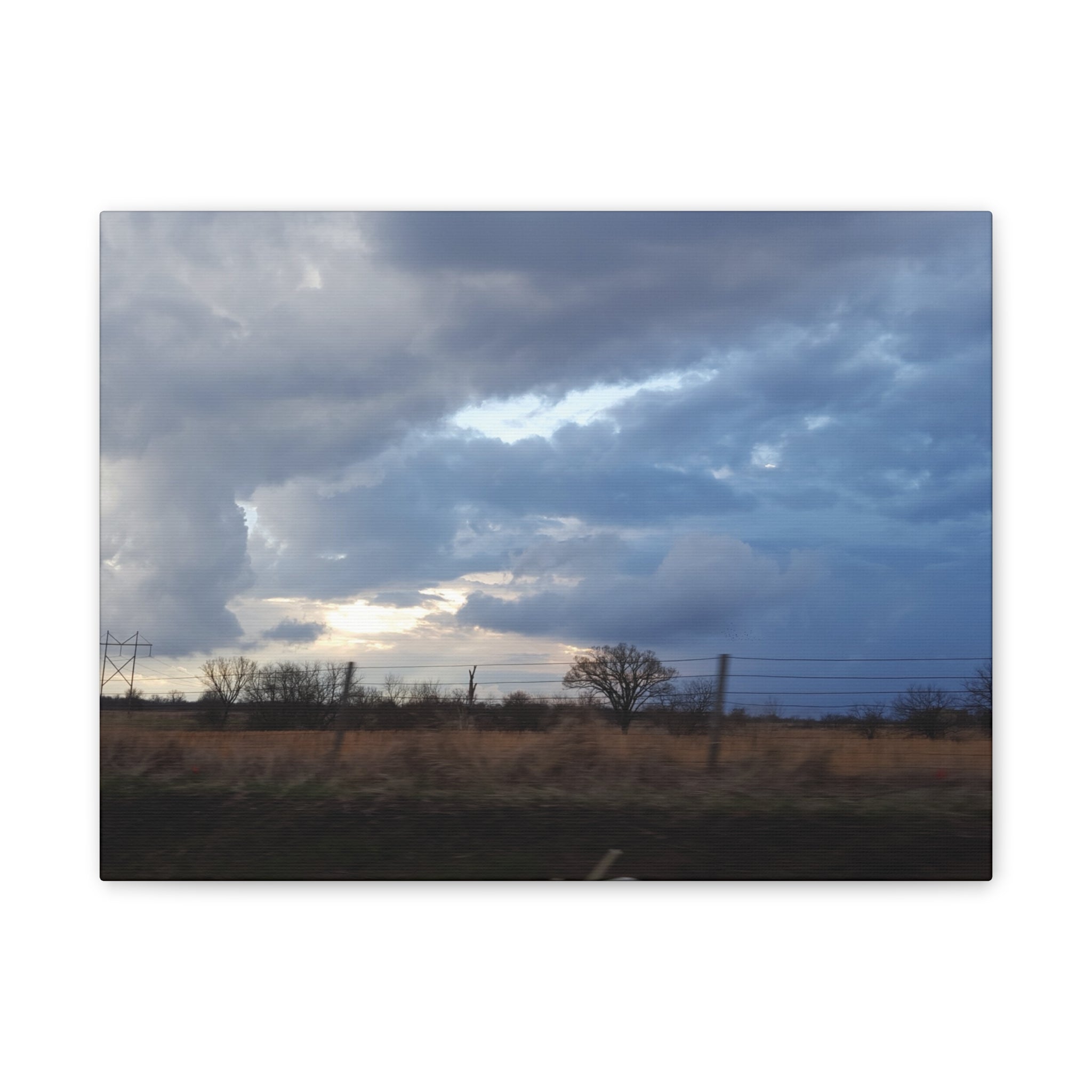 Stormy Sky Landscape Canvas / Farm / Midwest