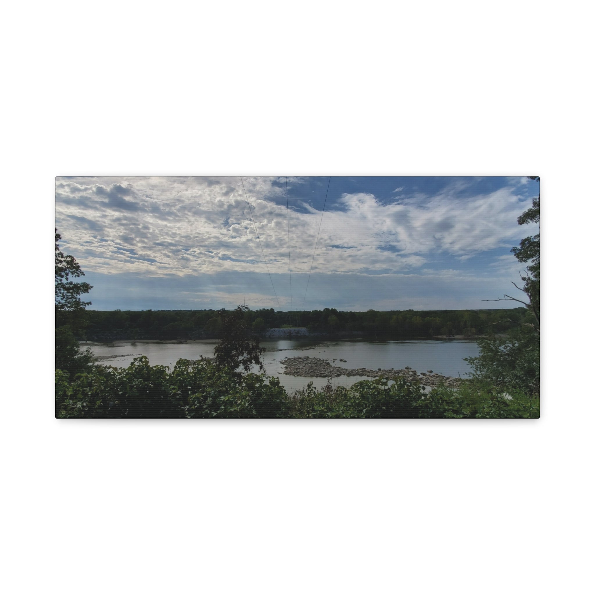 River Landscape, Disney, OK., Neosho River Matte Canvas