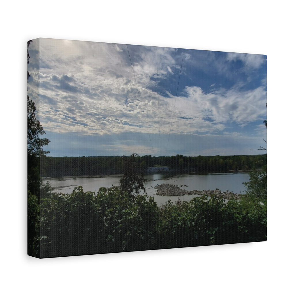 River Landscape, Disney, OK., Neosho River Matte Canvas