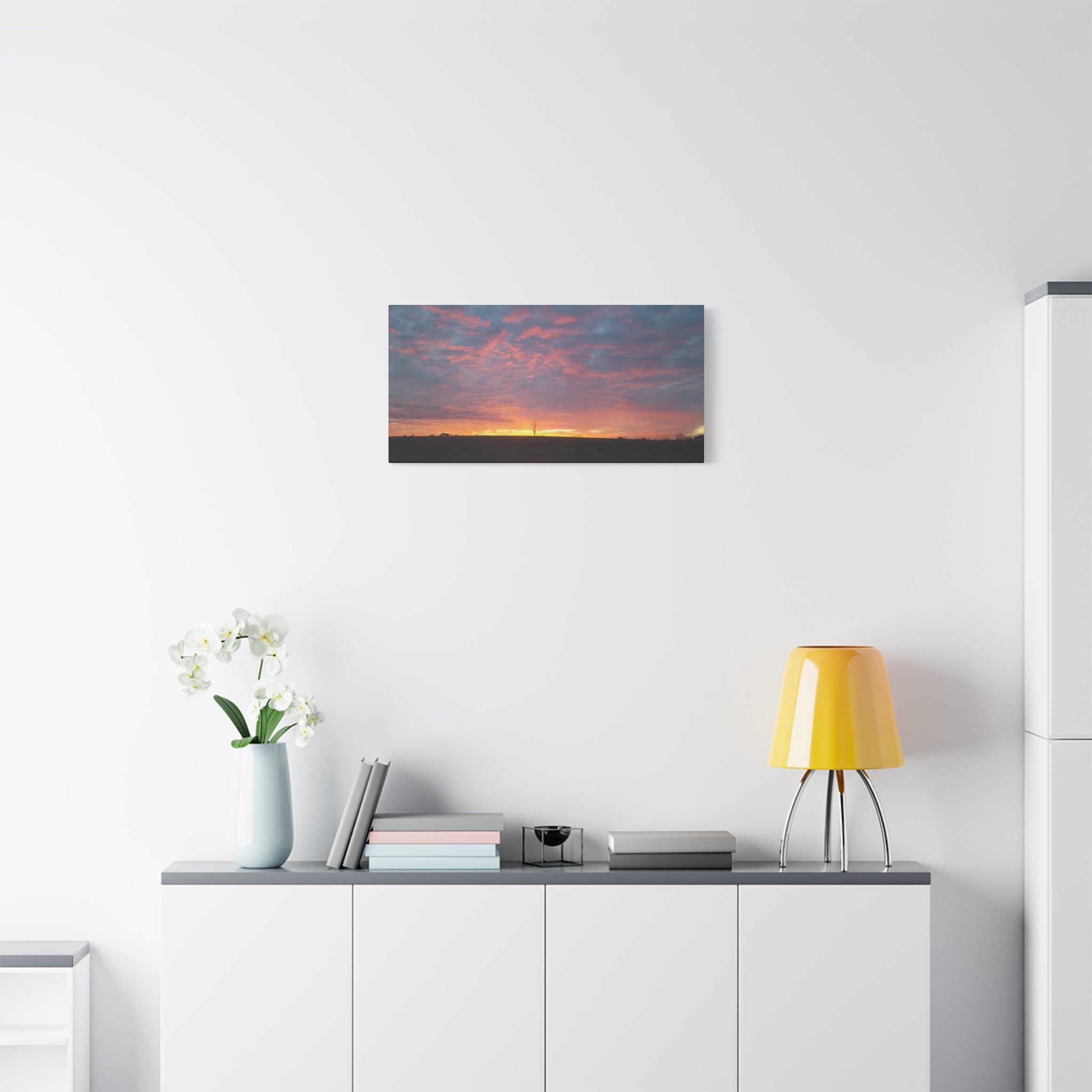 Pink and Orange Sunset Canvas