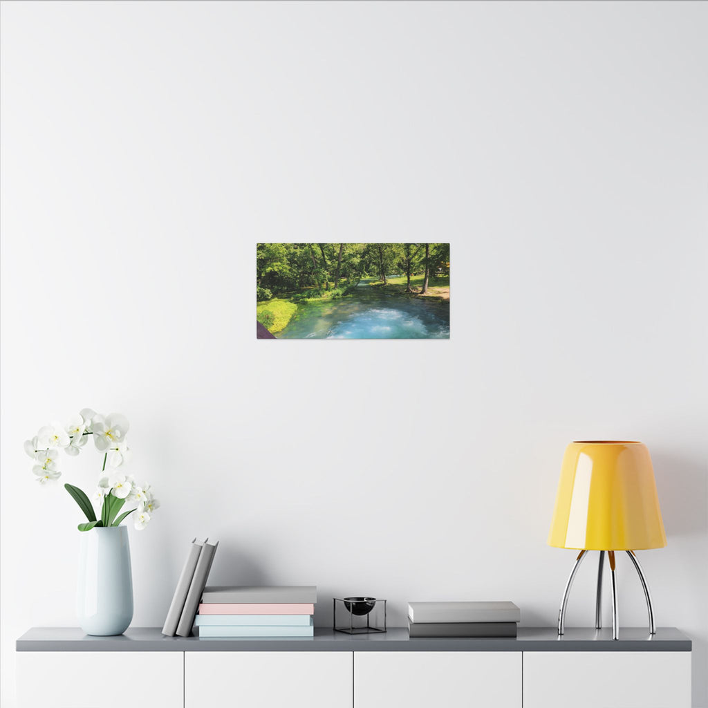 Spring River Landscape Matte Canvas