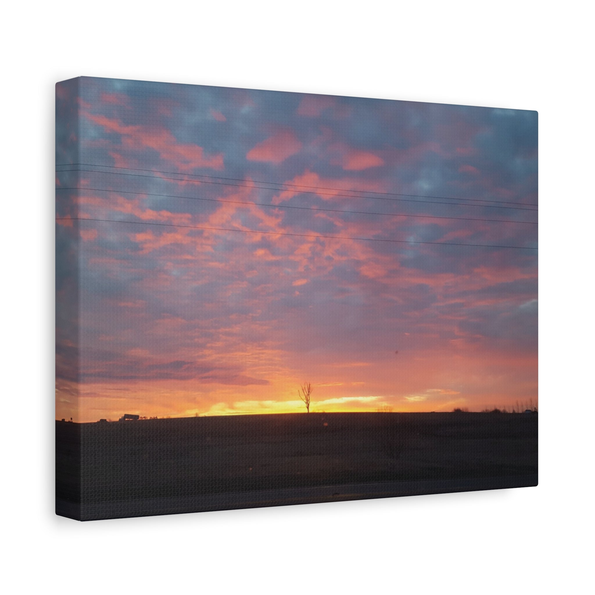 Pink and Orange Sunset Canvas