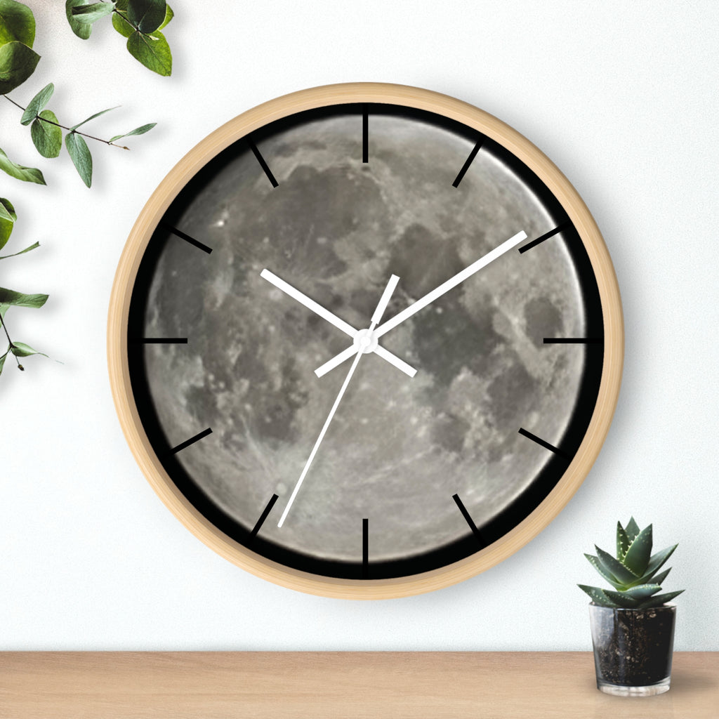 Full Moon Wall Clock, Lunar Moonface Clock
