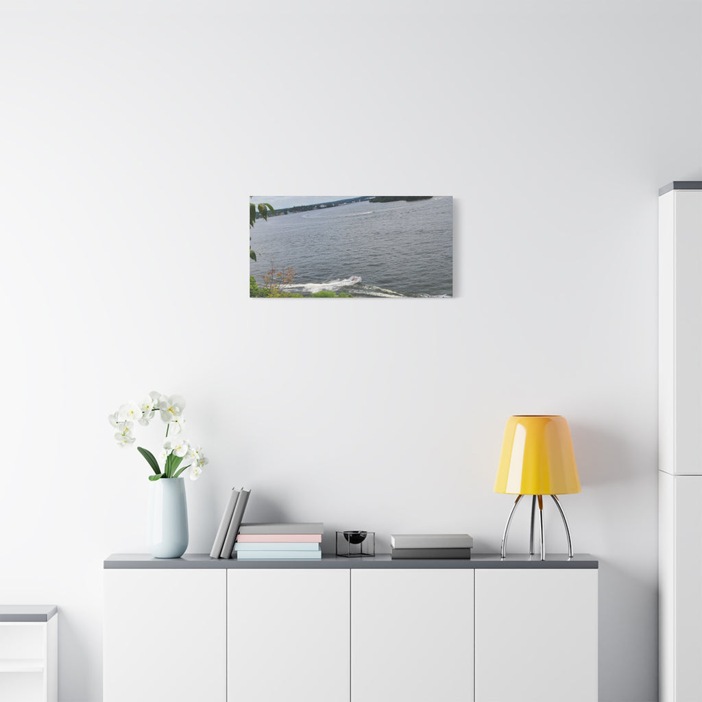 Lake View Speedboat Canvas