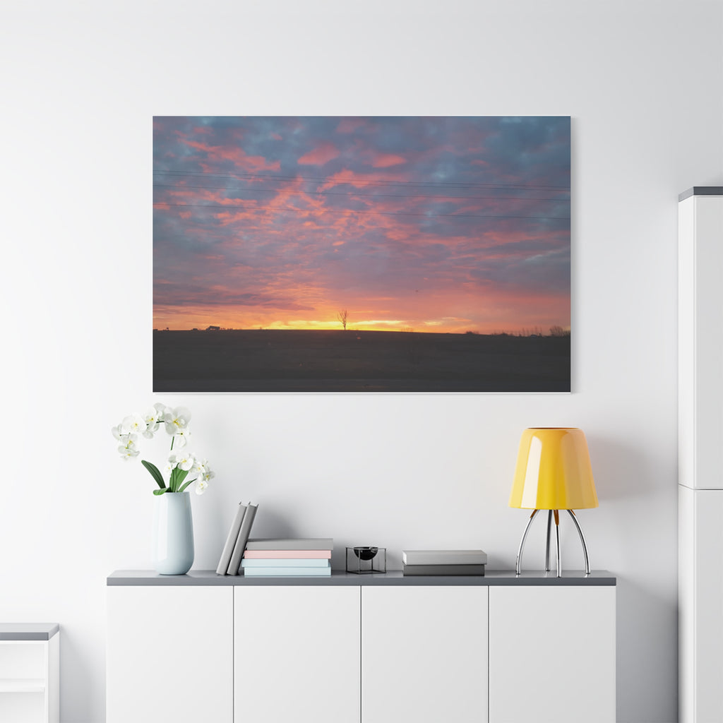 Pink and Orange Sunset Canvas