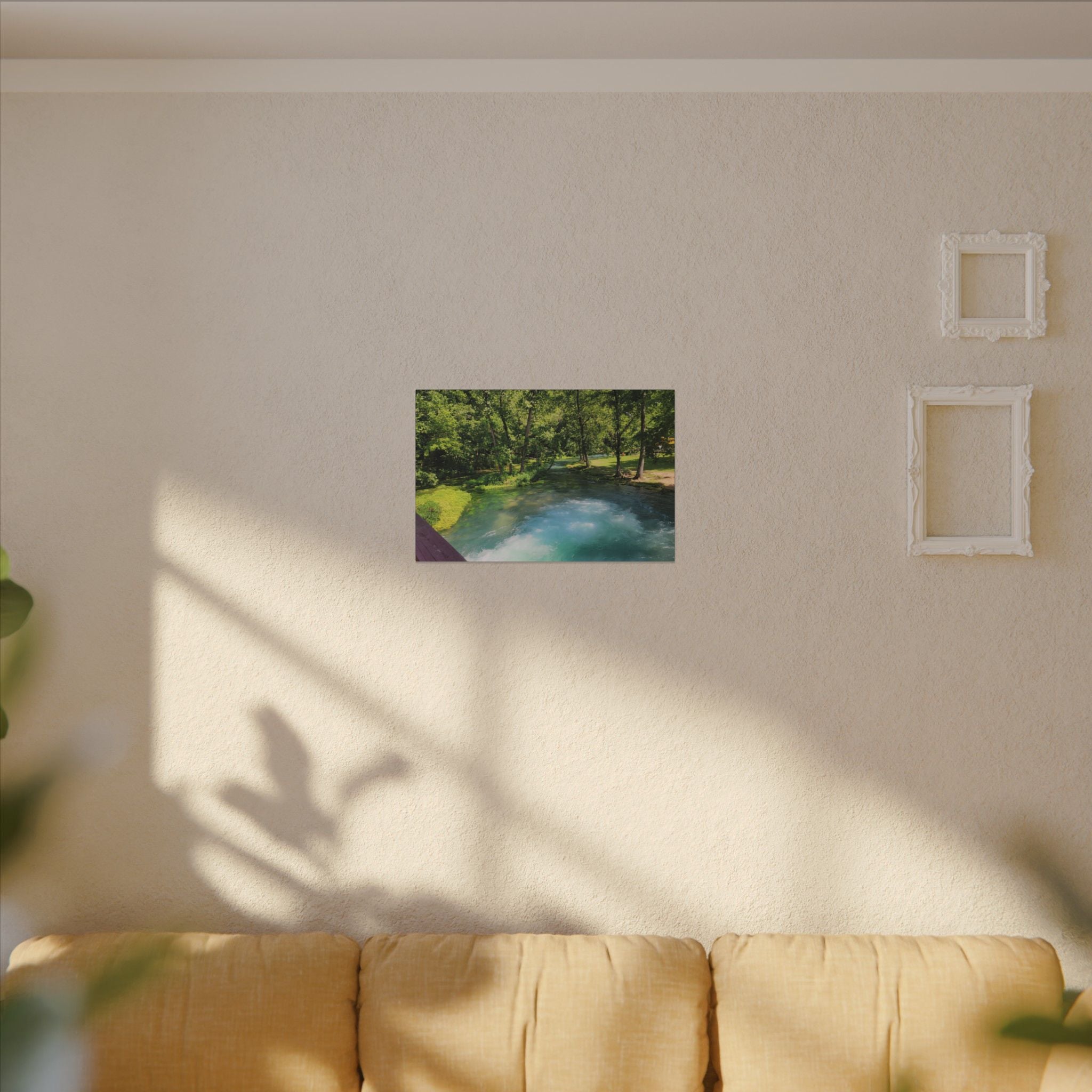 Spring River Landscape Matte Canvas