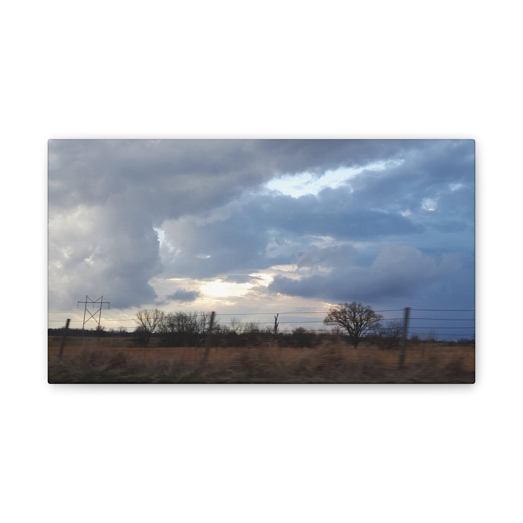 Stormy Sky Landscape Canvas / Farm / Midwest