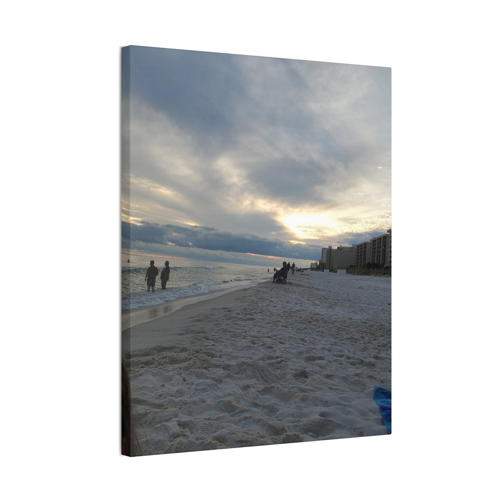 Sunset Beach Scene Canvas