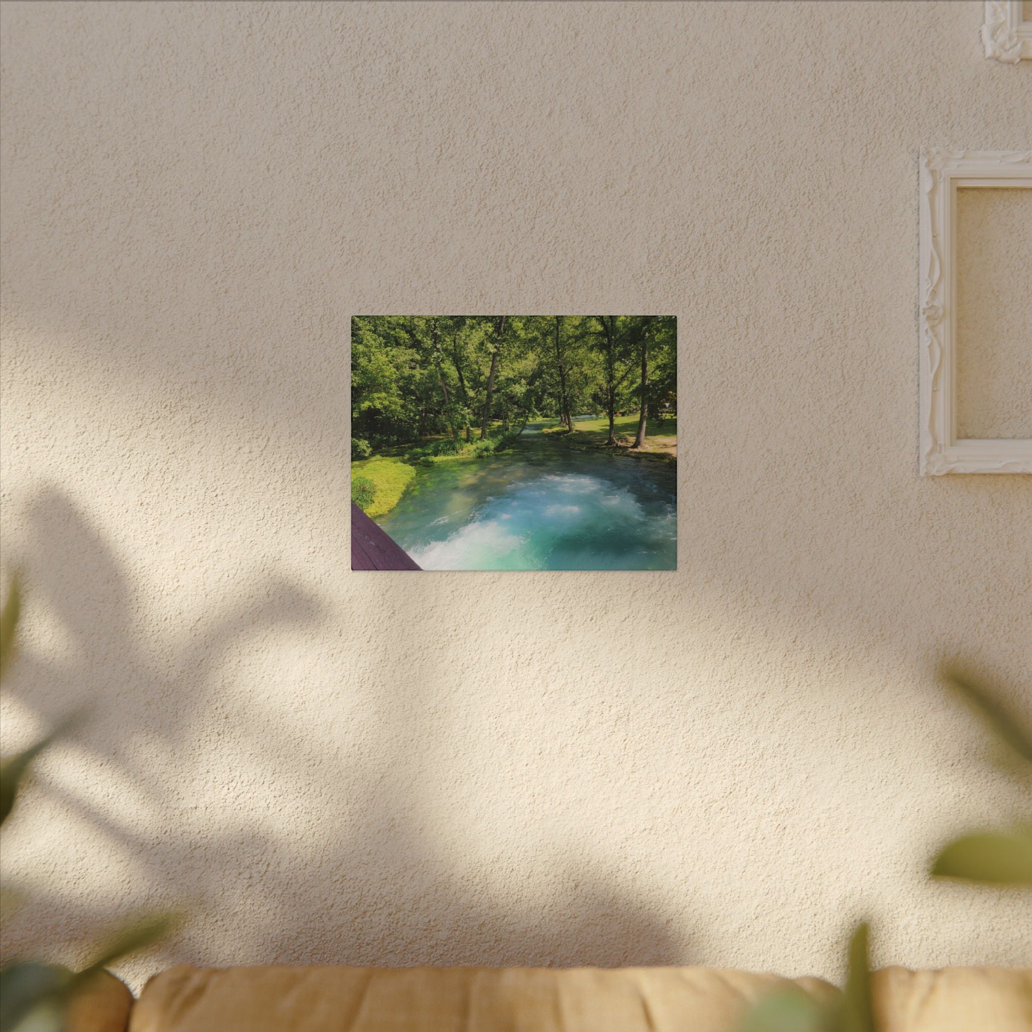 Spring River Landscape Matte Canvas