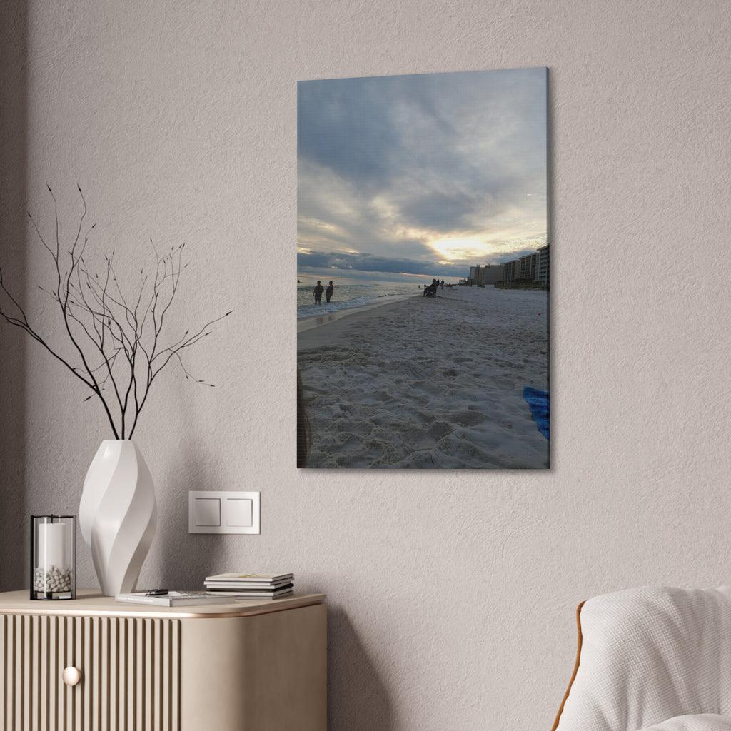 Sunset Beach Scene Canvas