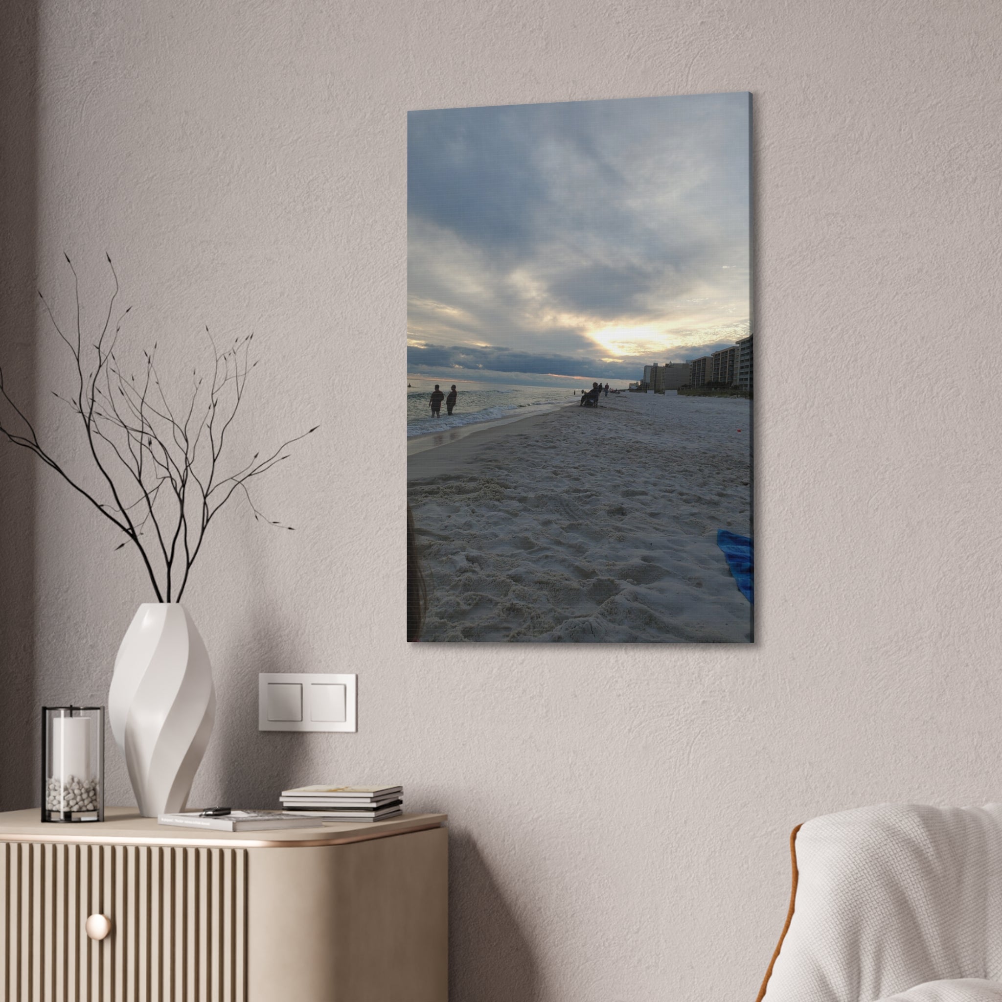 Sunset Beach Scene Canvas