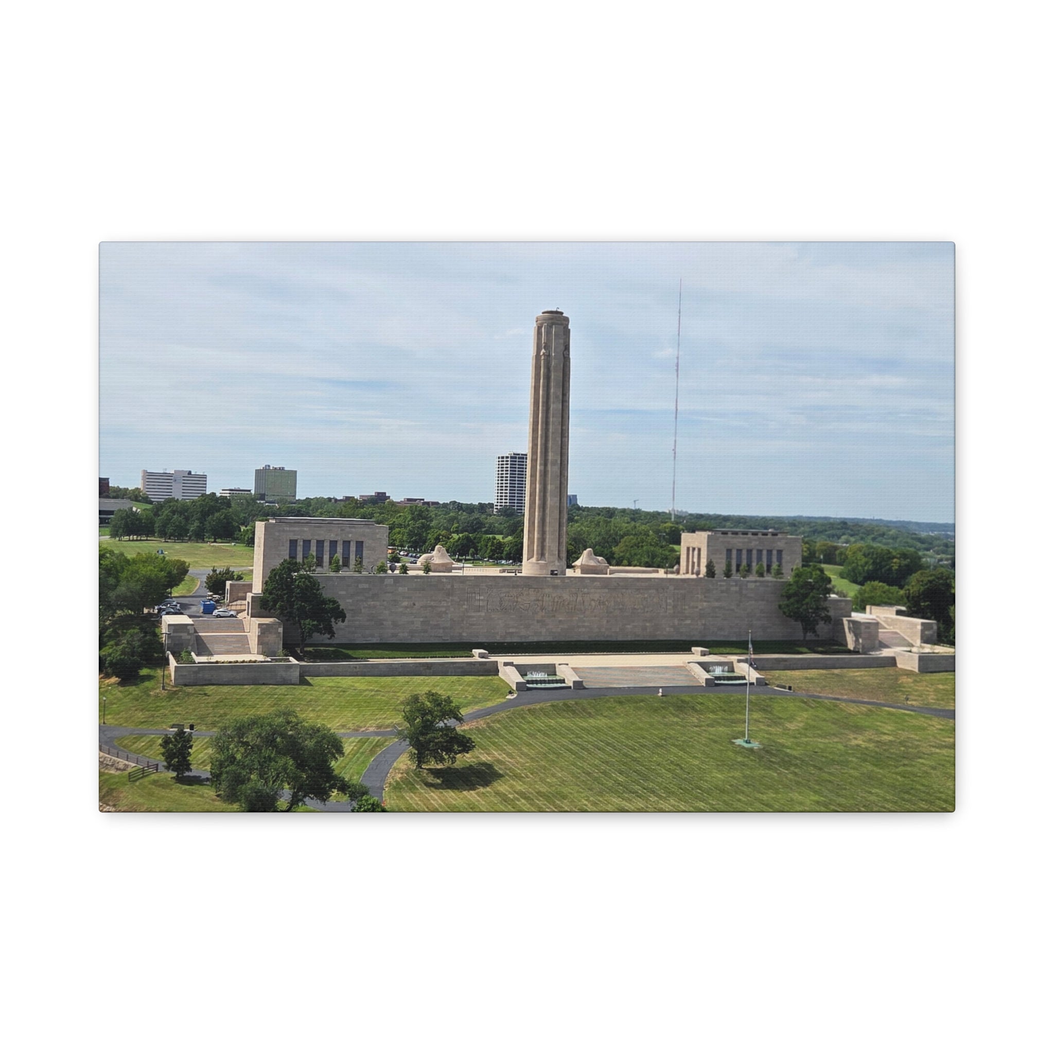 Liberty Memorial Aerial View Kansas City Canvas