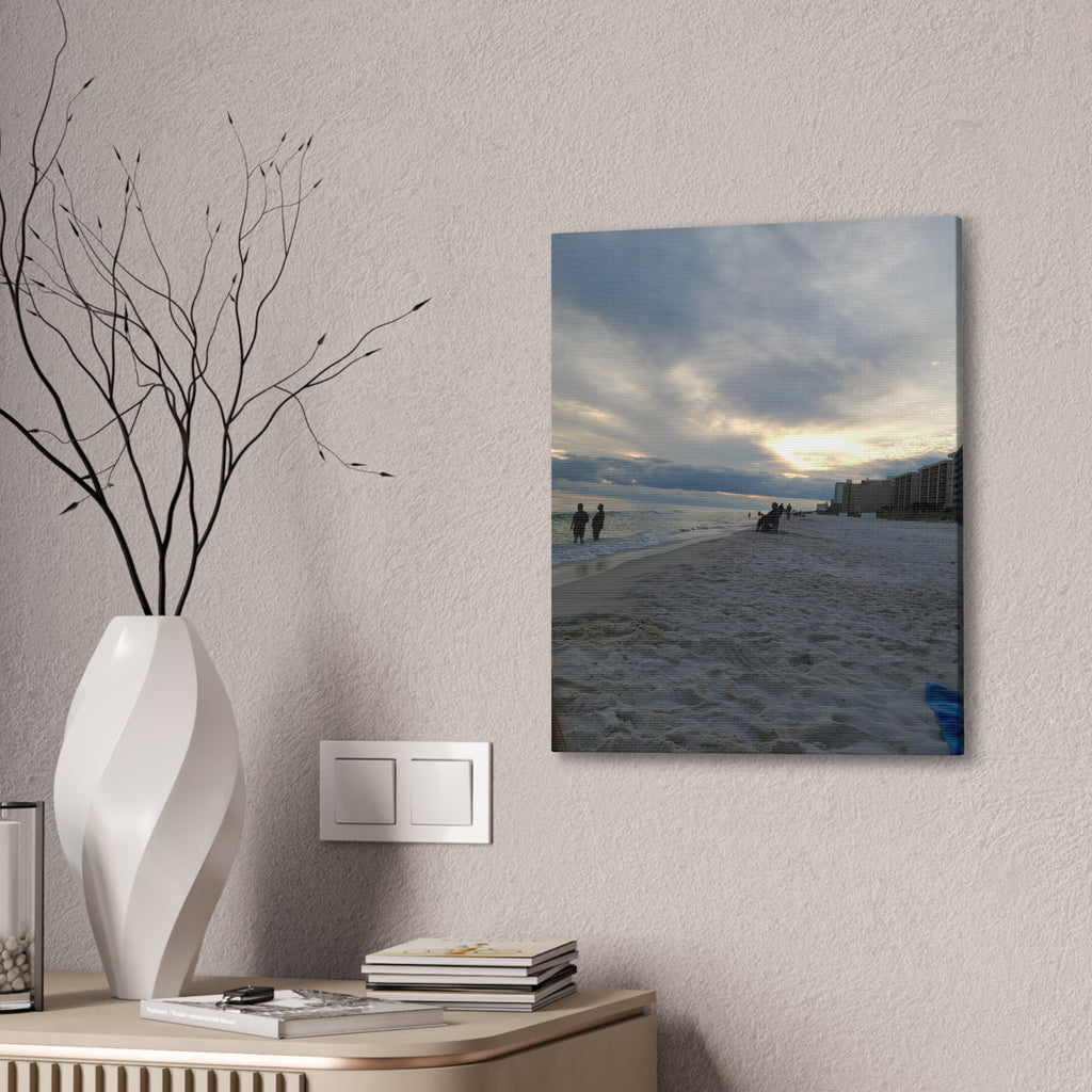 Sunset Beach Scene Canvas