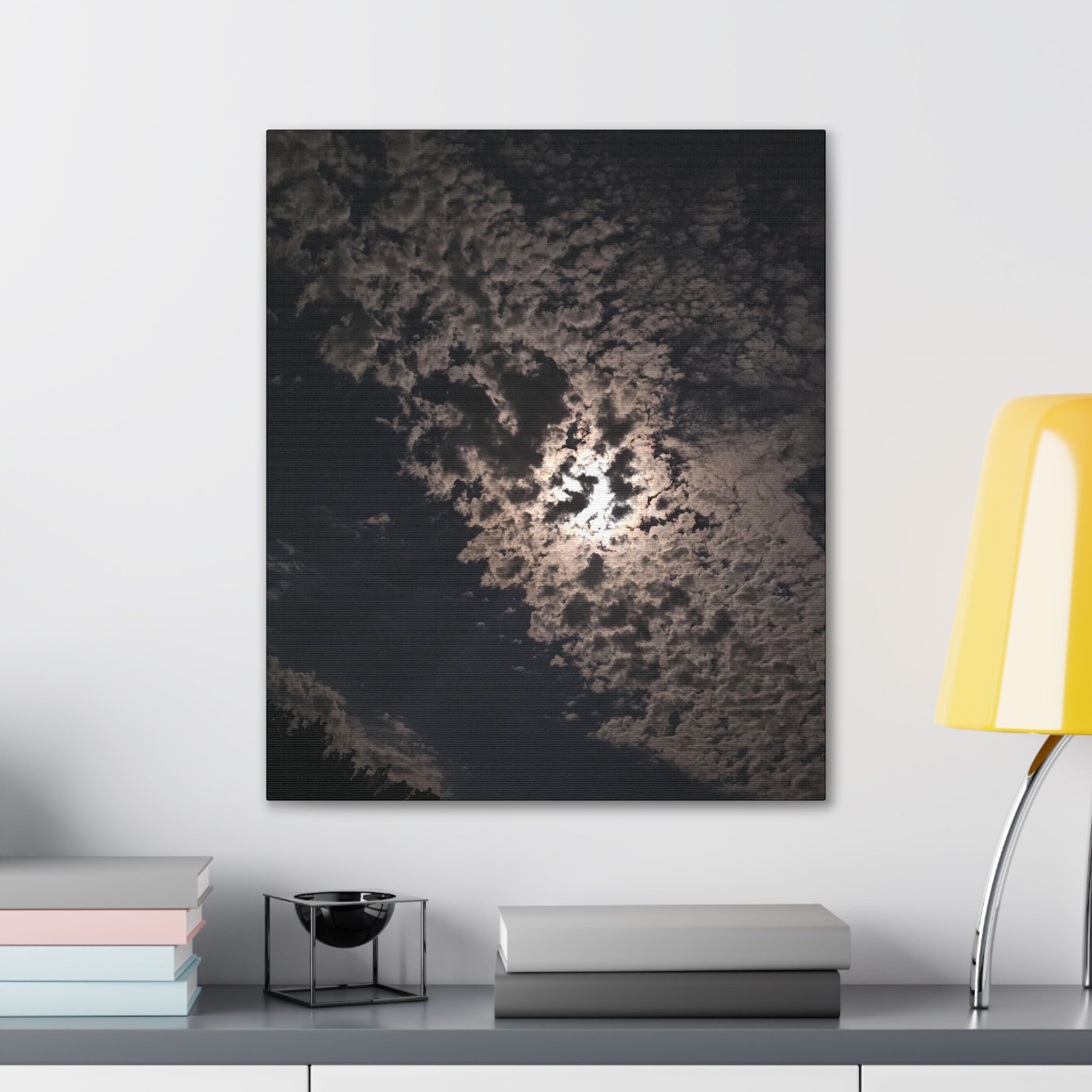 Moonlit Cloudscape Canvas