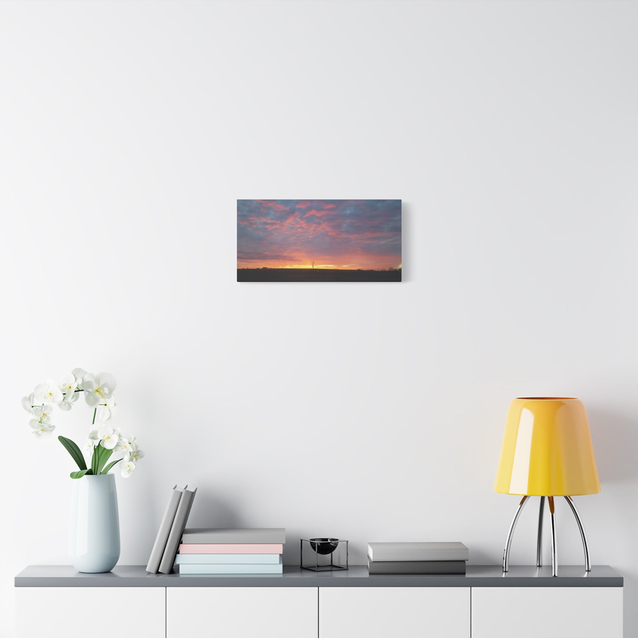 Pink and Orange Sunset Canvas