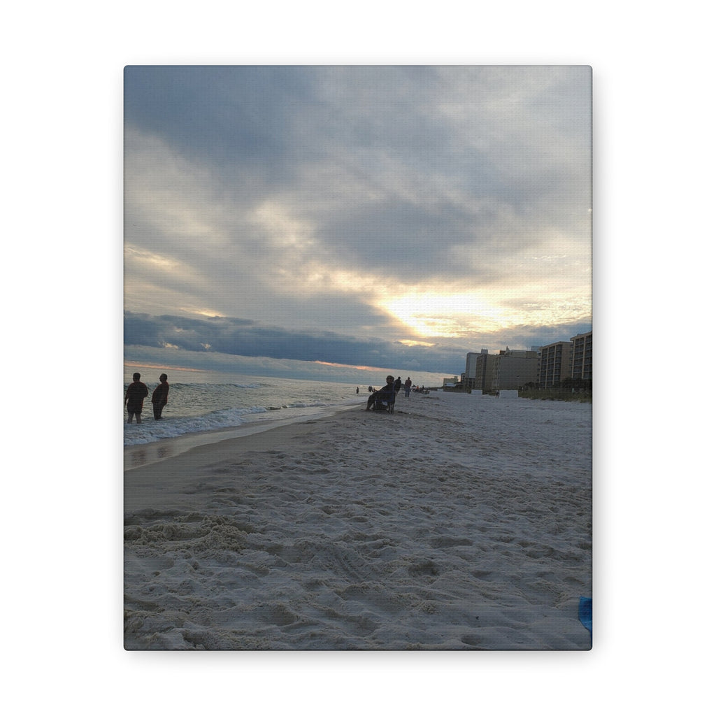 Sunset Beach Scene Canvas