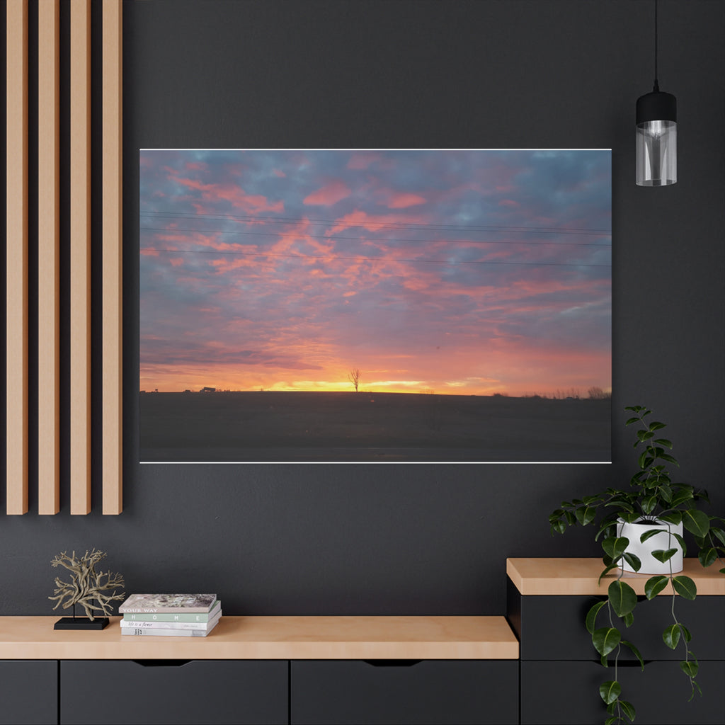Pink and Orange Sunset Canvas