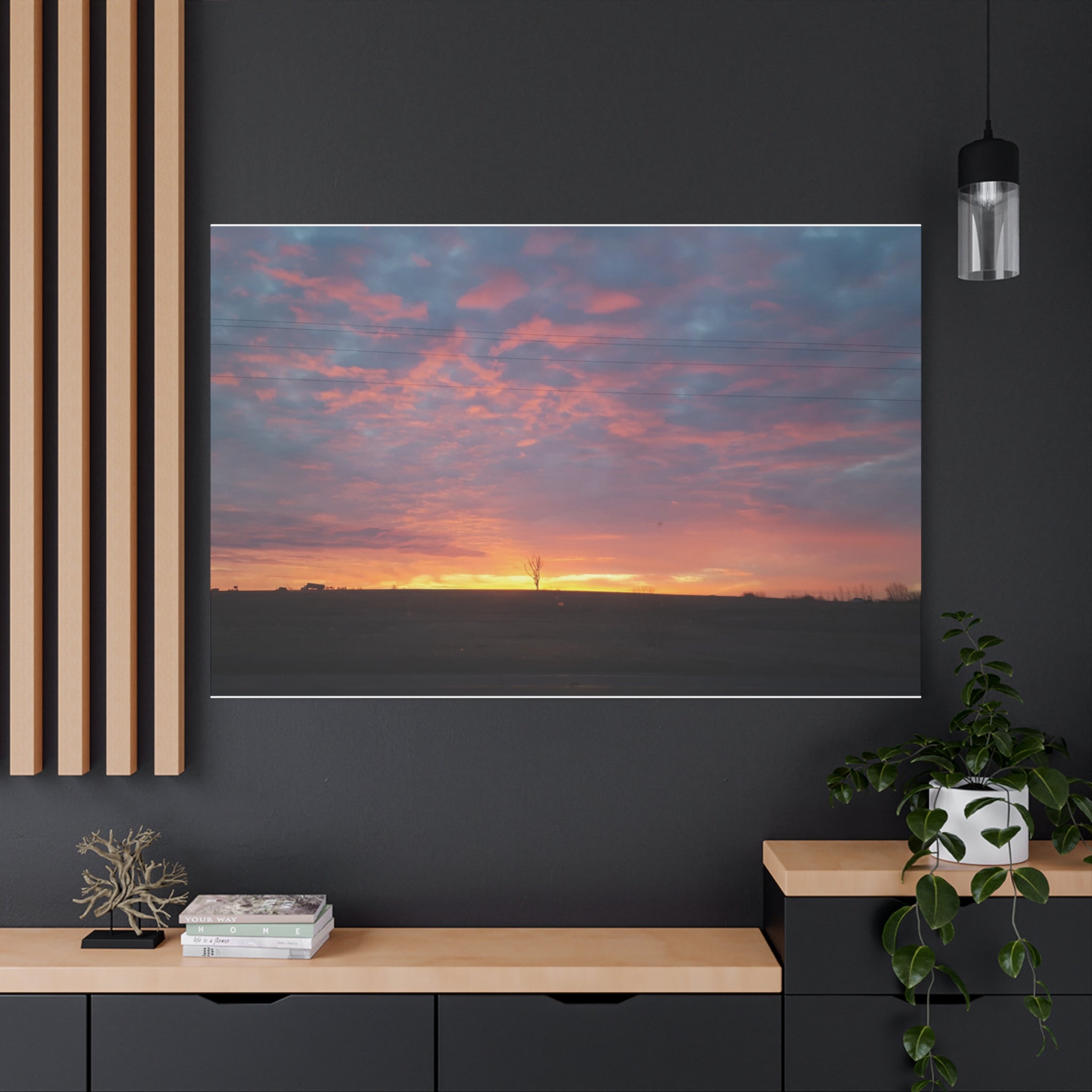 Pink and Orange Sunset Canvas