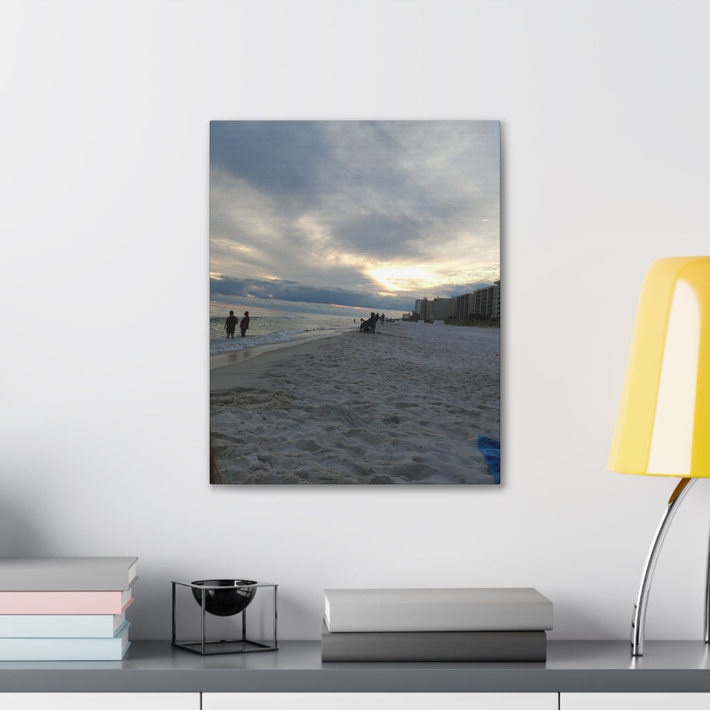 Sunset Beach Scene Canvas