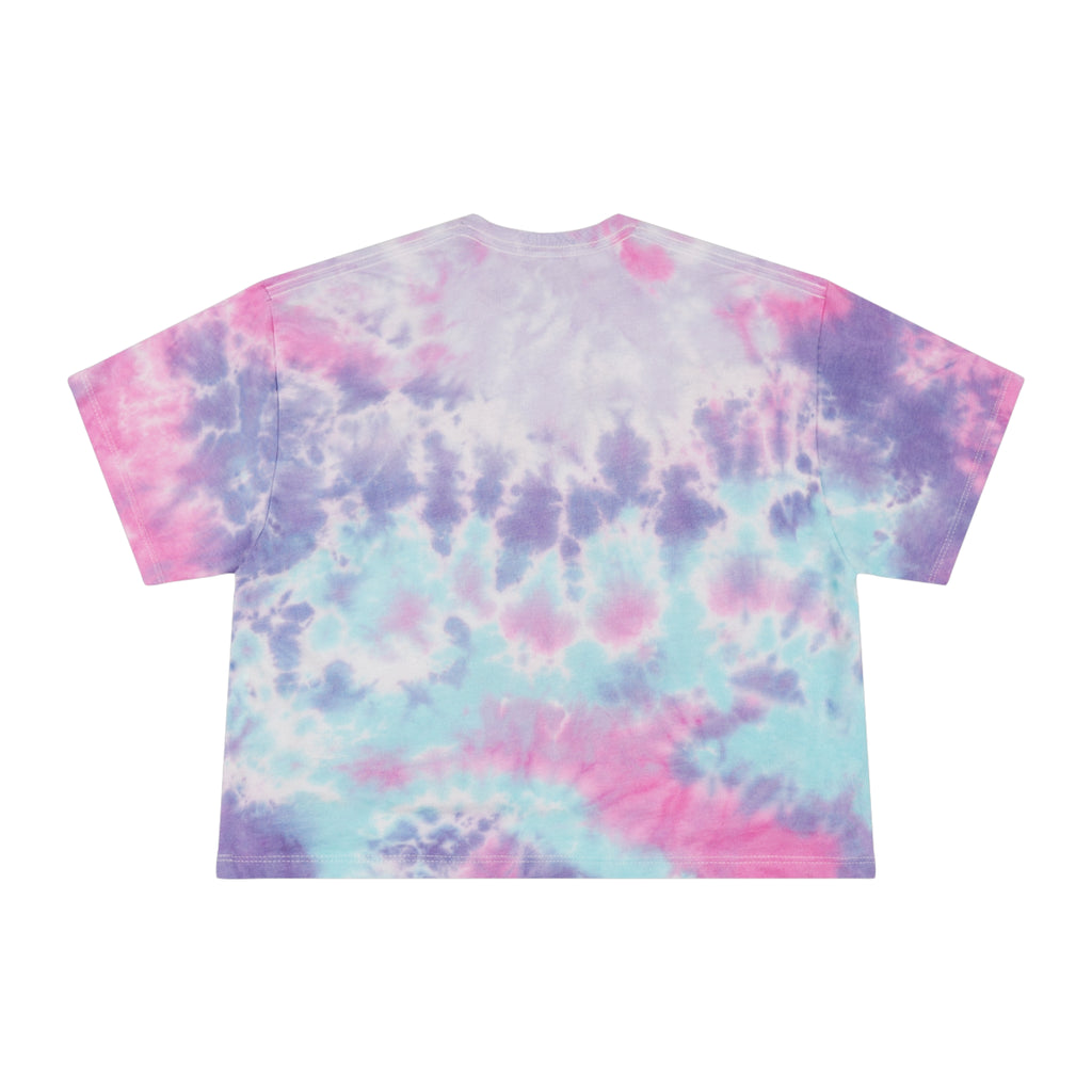 Alien Abduction Scene Crop Tee | Tie-Dye UFO Graphic