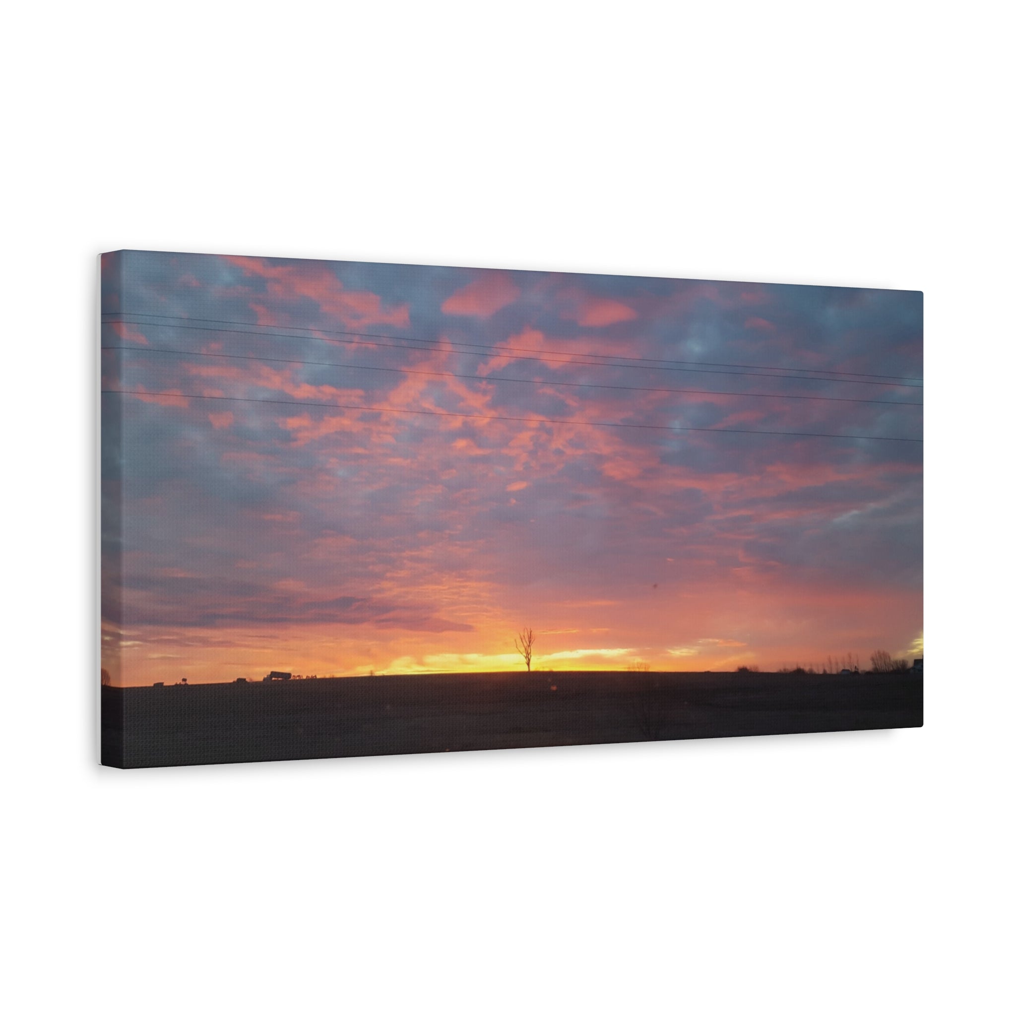 Pink and Orange Sunset Canvas