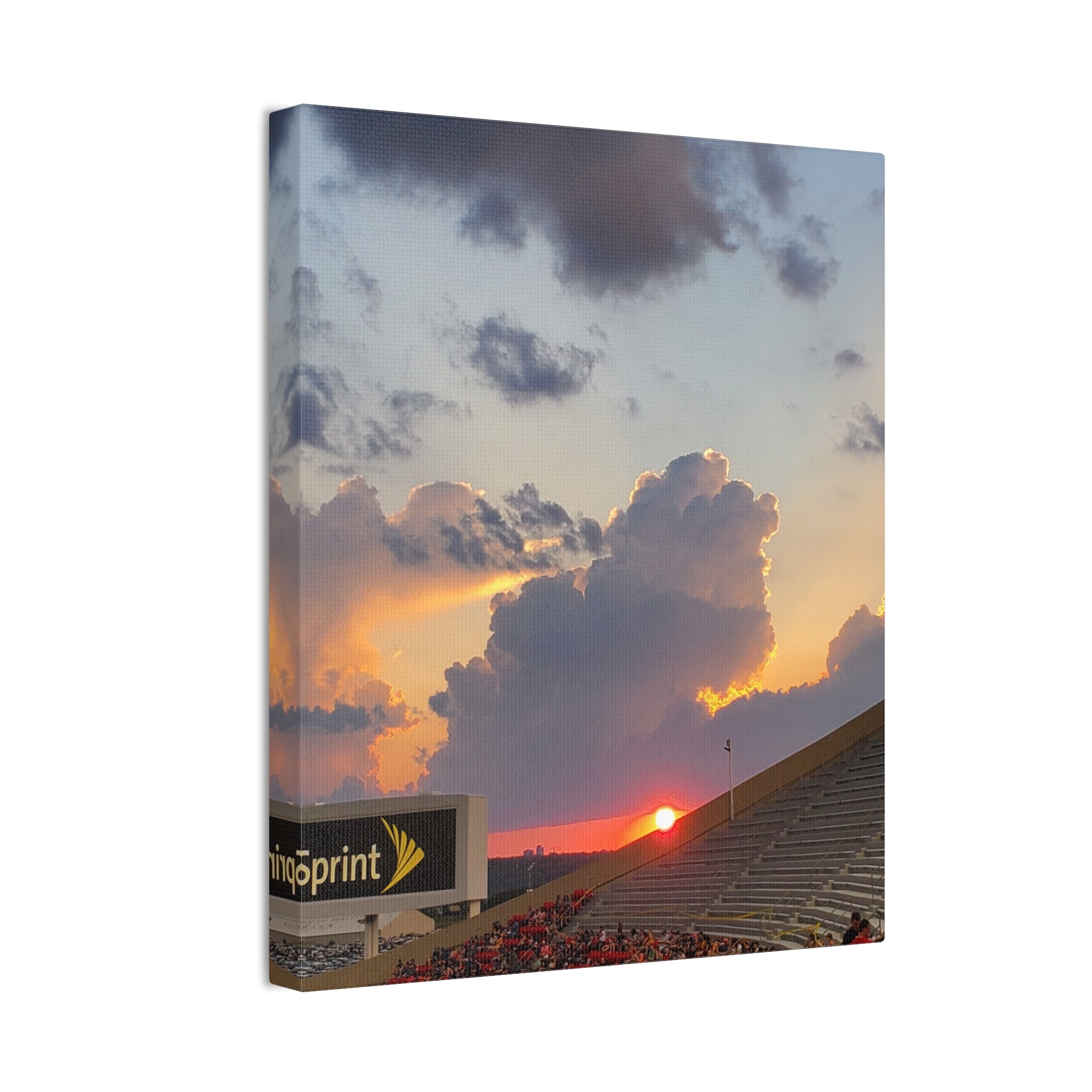 Stadium Sunset Canvas Stretched | Sunset Photo Wall Art
