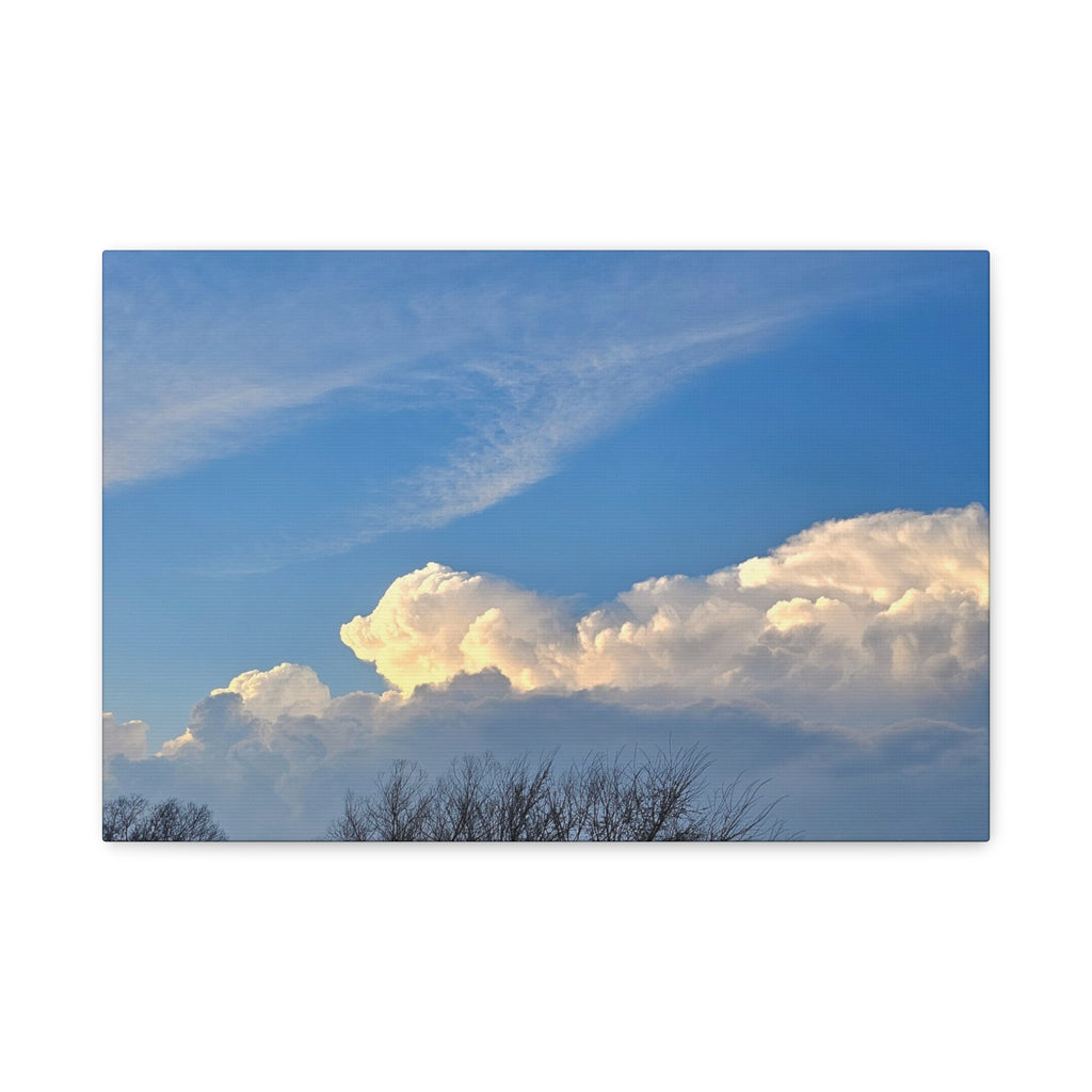 Sunlit Cumulus Clouds Matte Canvas