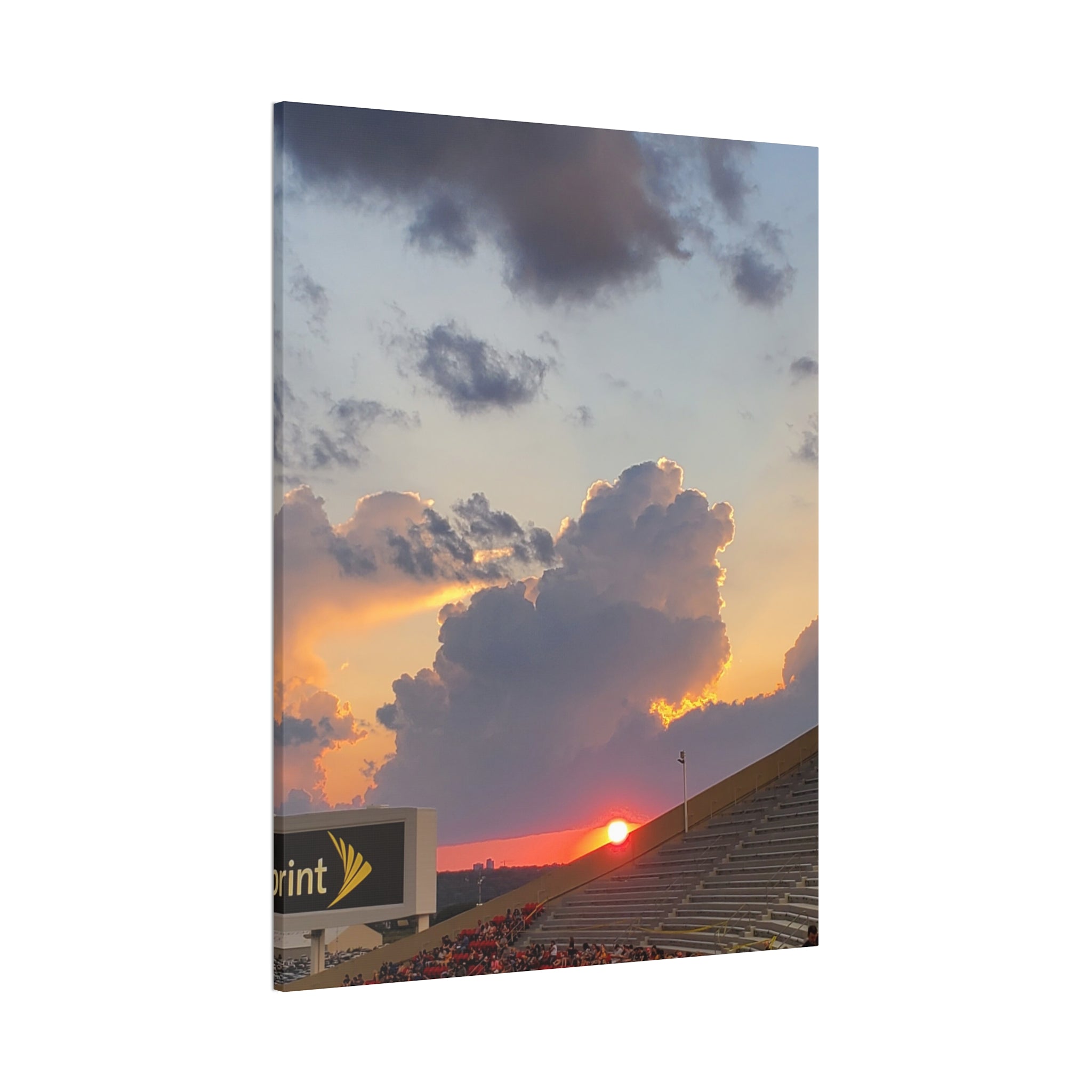 Stadium Sunset Canvas Stretched | Sunset Photo Wall Art
