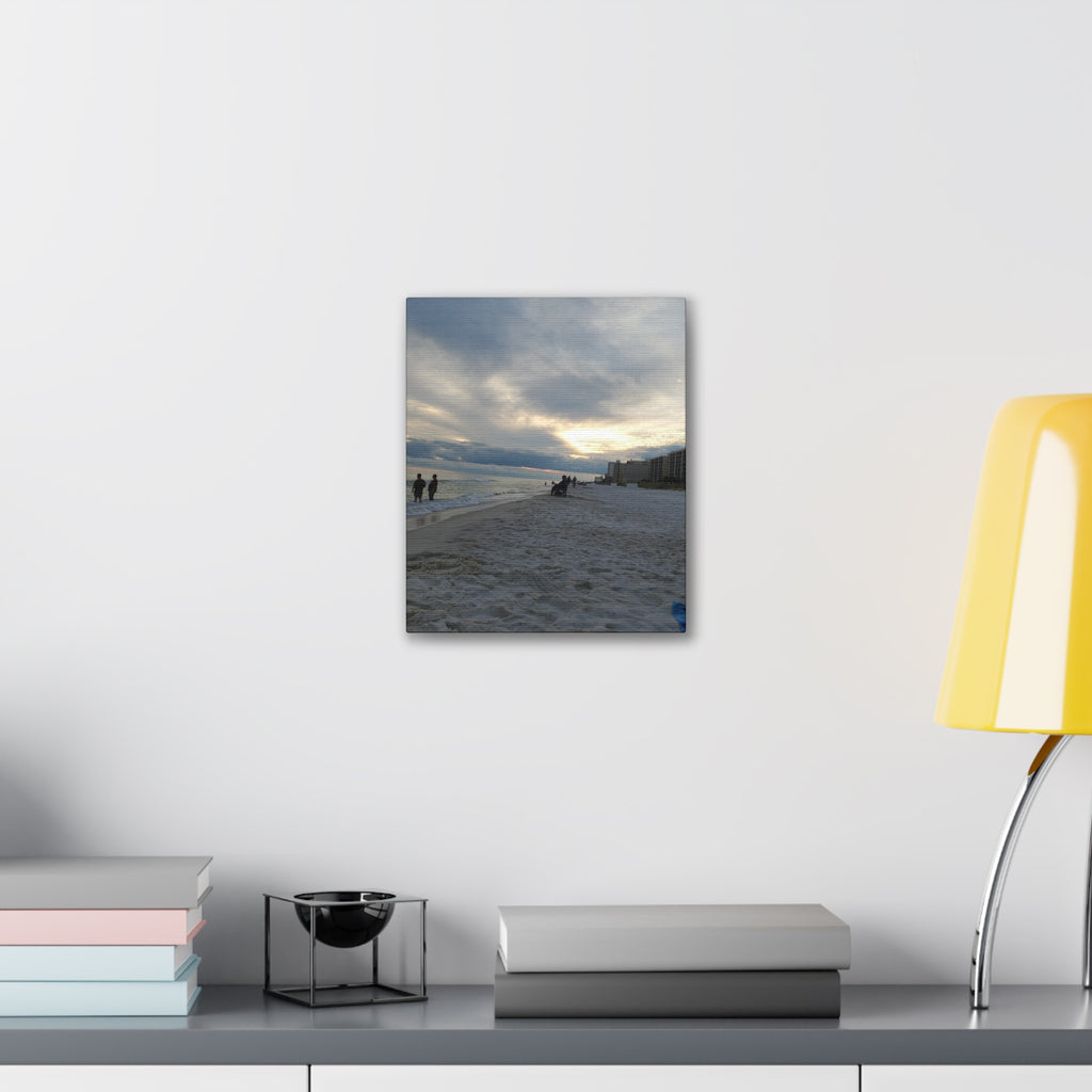 Sunset Beach Scene Canvas