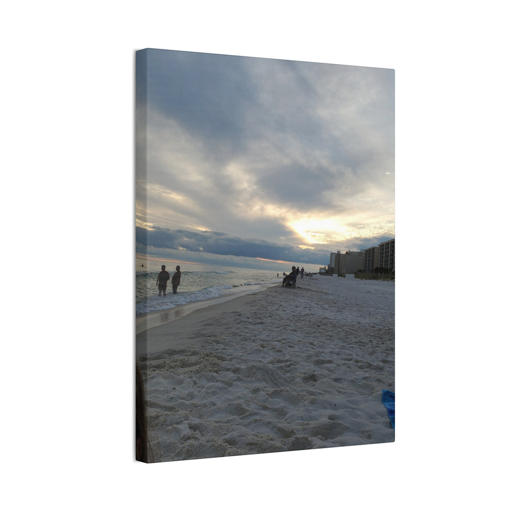 Sunset Beach Scene Canvas