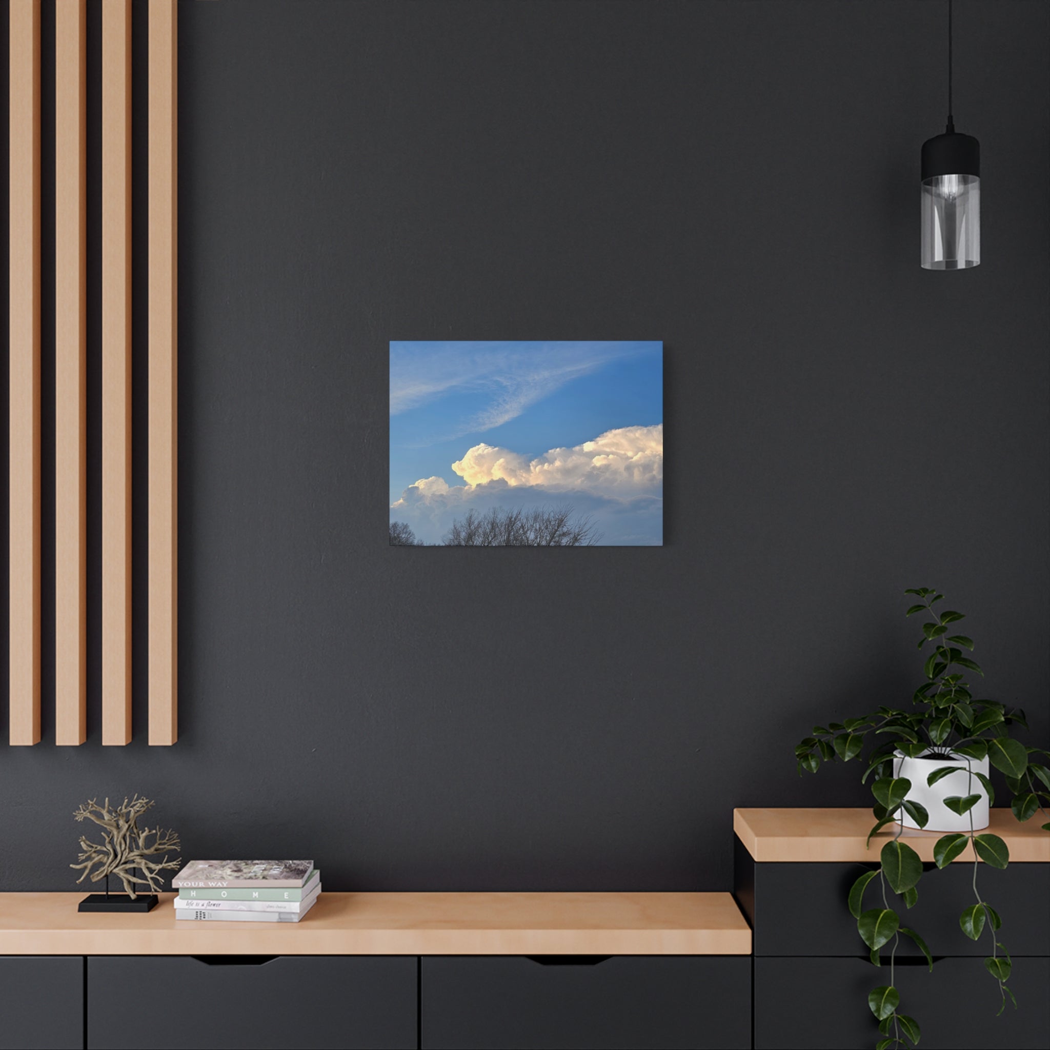 Sunlit Cumulus Clouds Matte Canvas